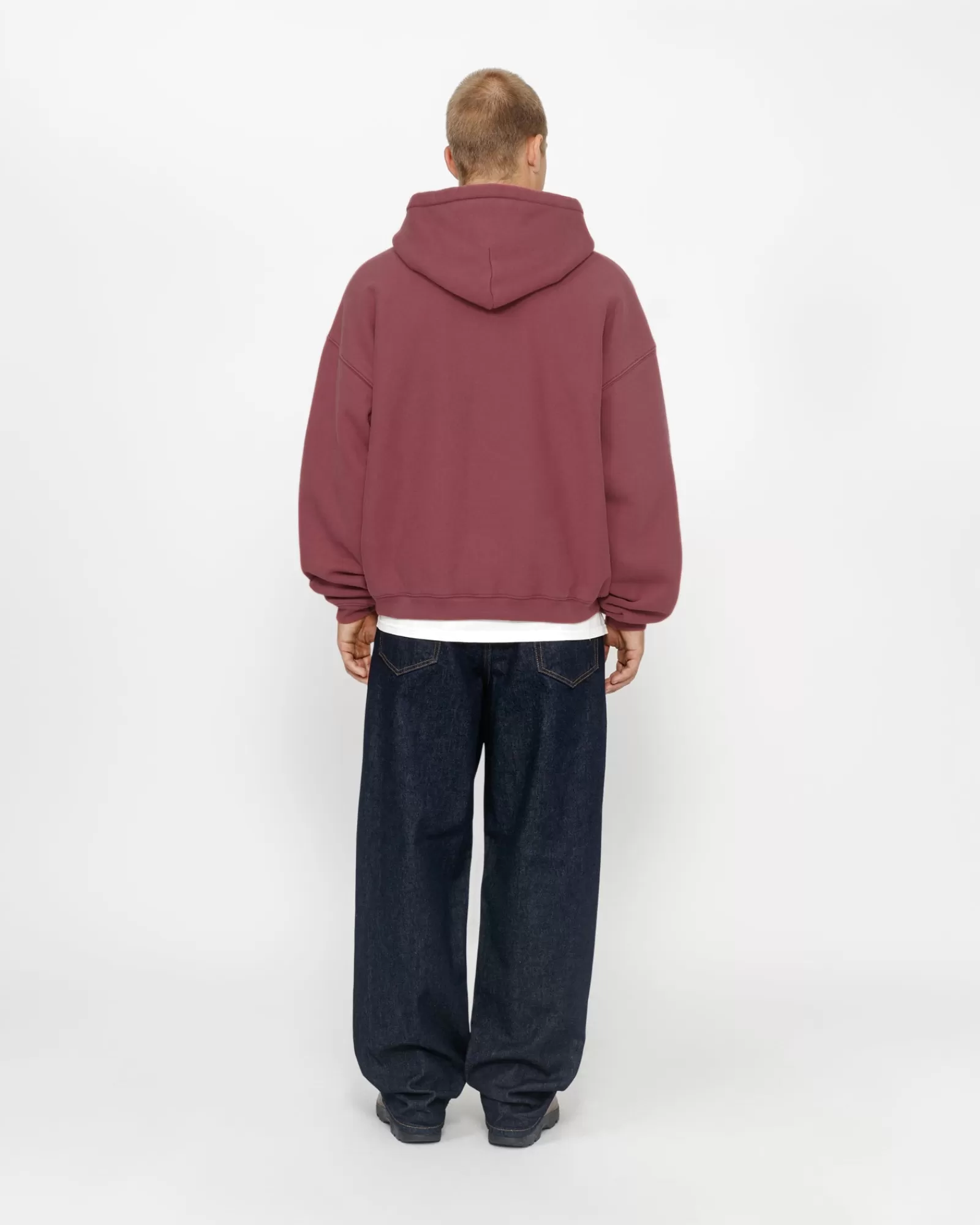 Hoodies*Stüssy 80 RELAXED HOODIE Oxblood