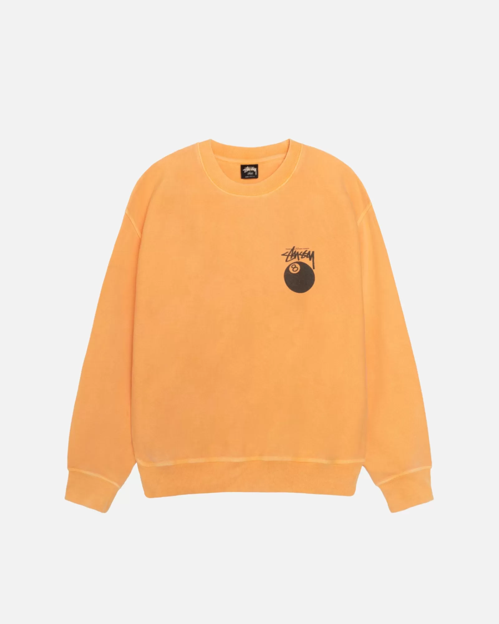 Crews*Stüssy 8 BALL CREW PIGMENT DYED Orange