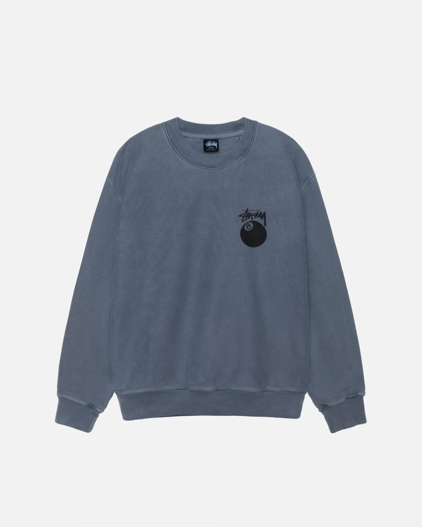 Crews*Stüssy 8 BALL CREW PIGMENT DYED Navy