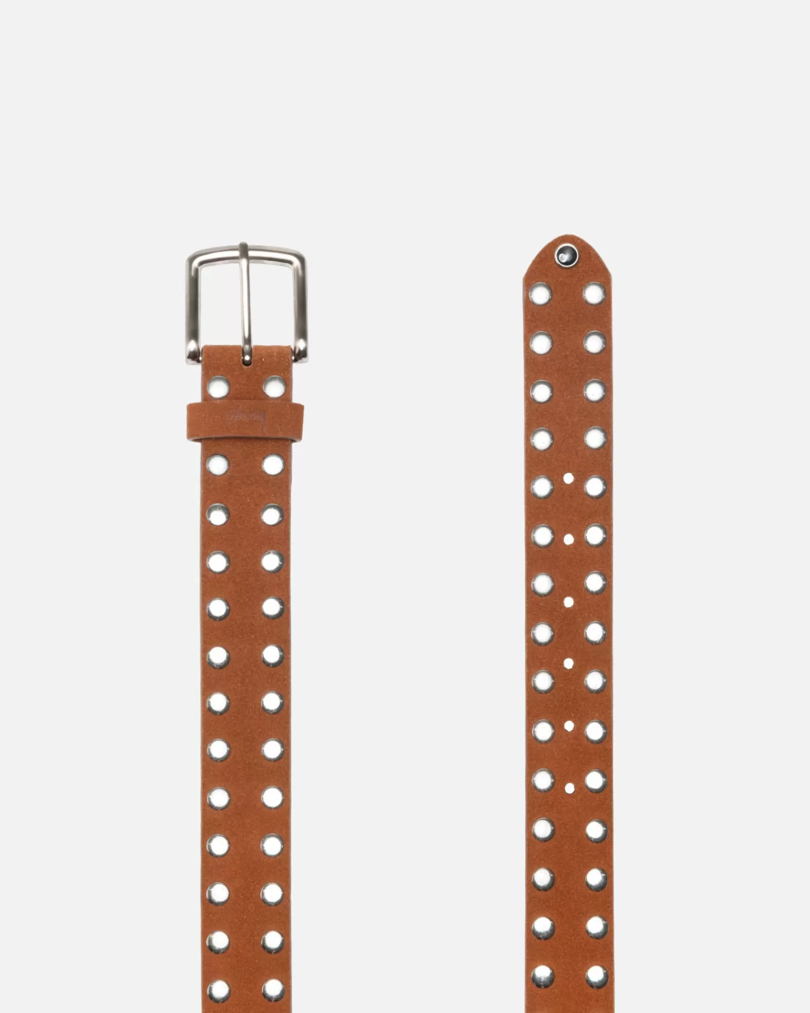 Accessoires*Stüssy 8 BALL STUDDED BELT Brown Suede