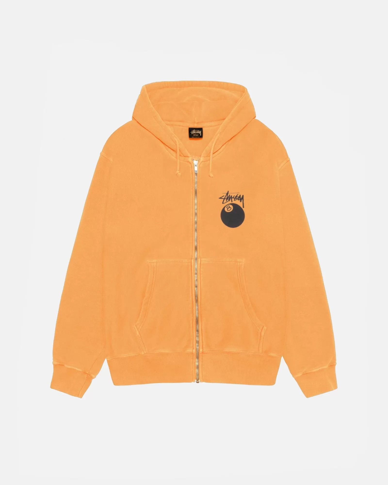 Hoodies*Stüssy 8 BALL ZIP HOODIE PIGMENT DYED Orange