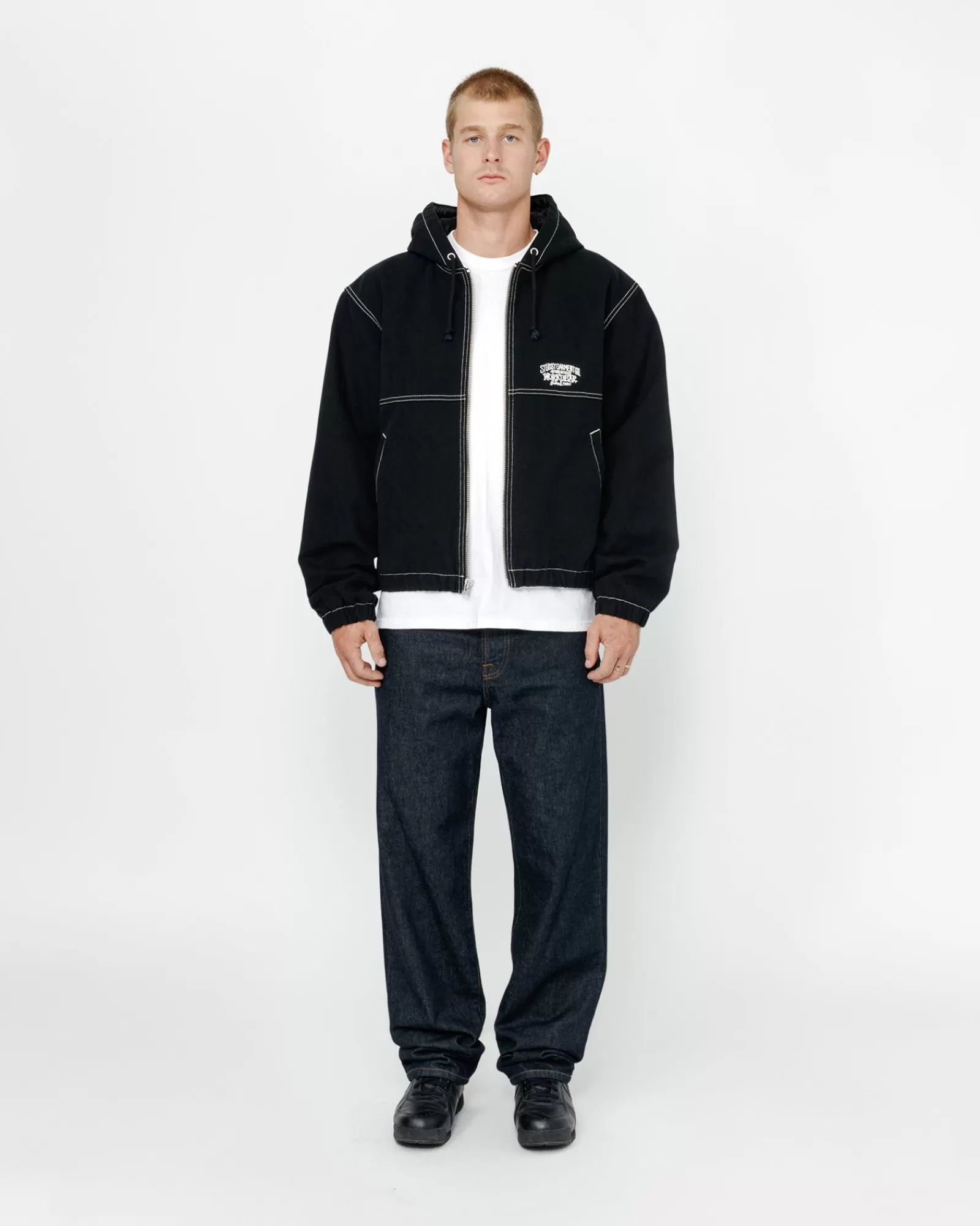 Jacken & Westen*Stüssy ARBEITSJACKE KONTRASTNAHT Black