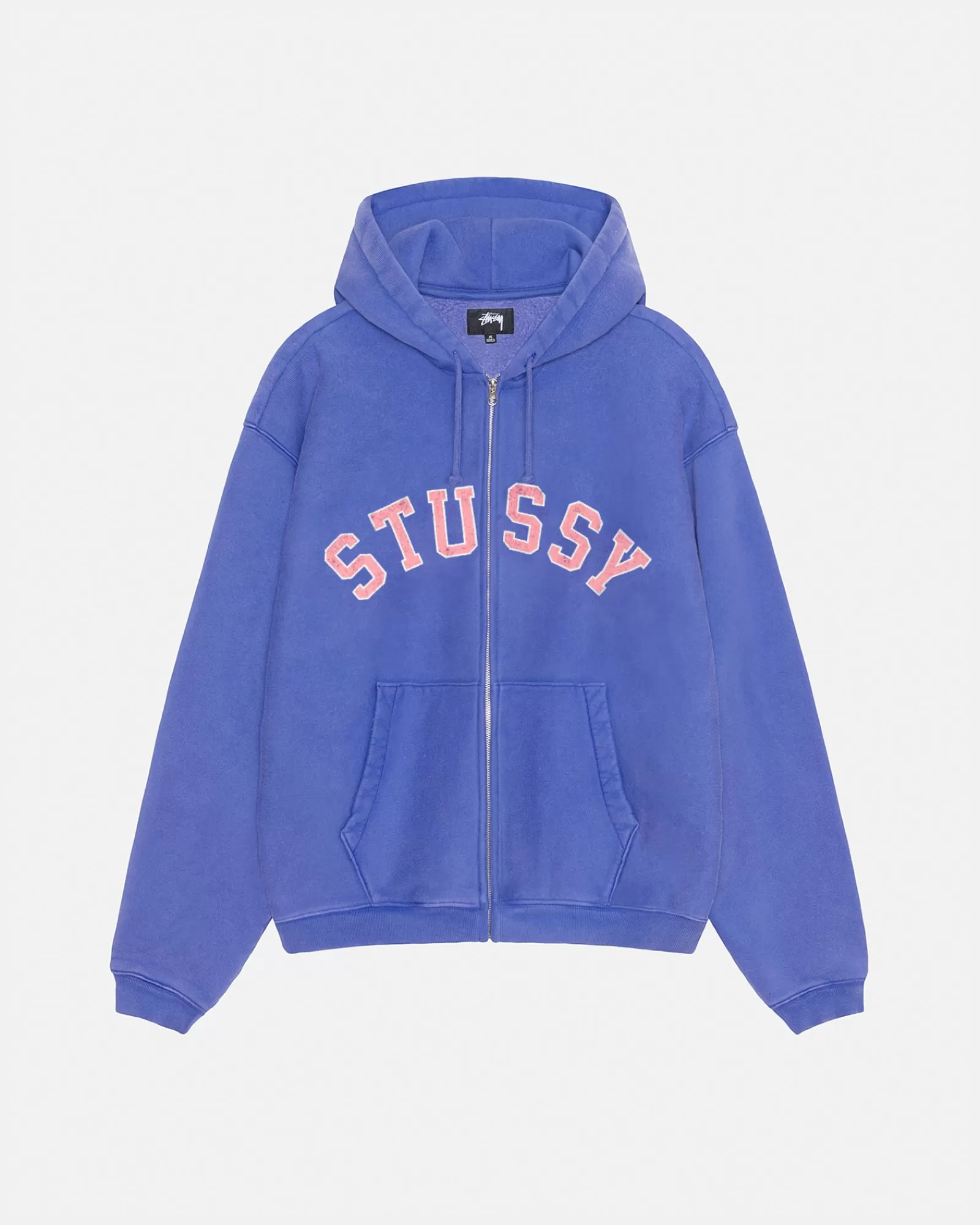 Hoodies*Stüssy AUSGEWASCHENER GRAFIK-ZIP-HOODIE Purple