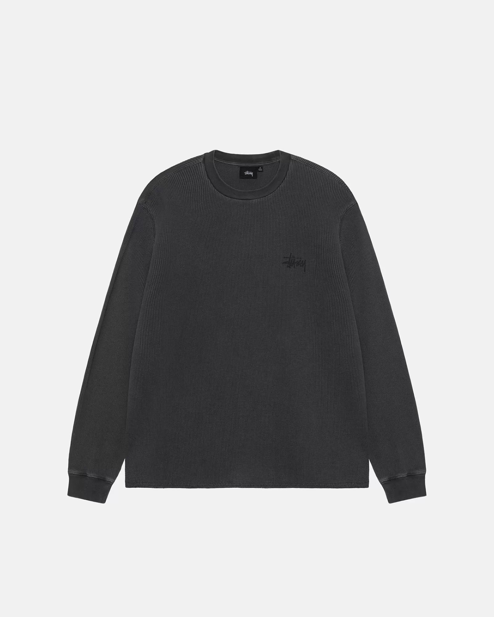 T-Shirts*Stüssy BASIC STOCK LS THERMAL Washed Black