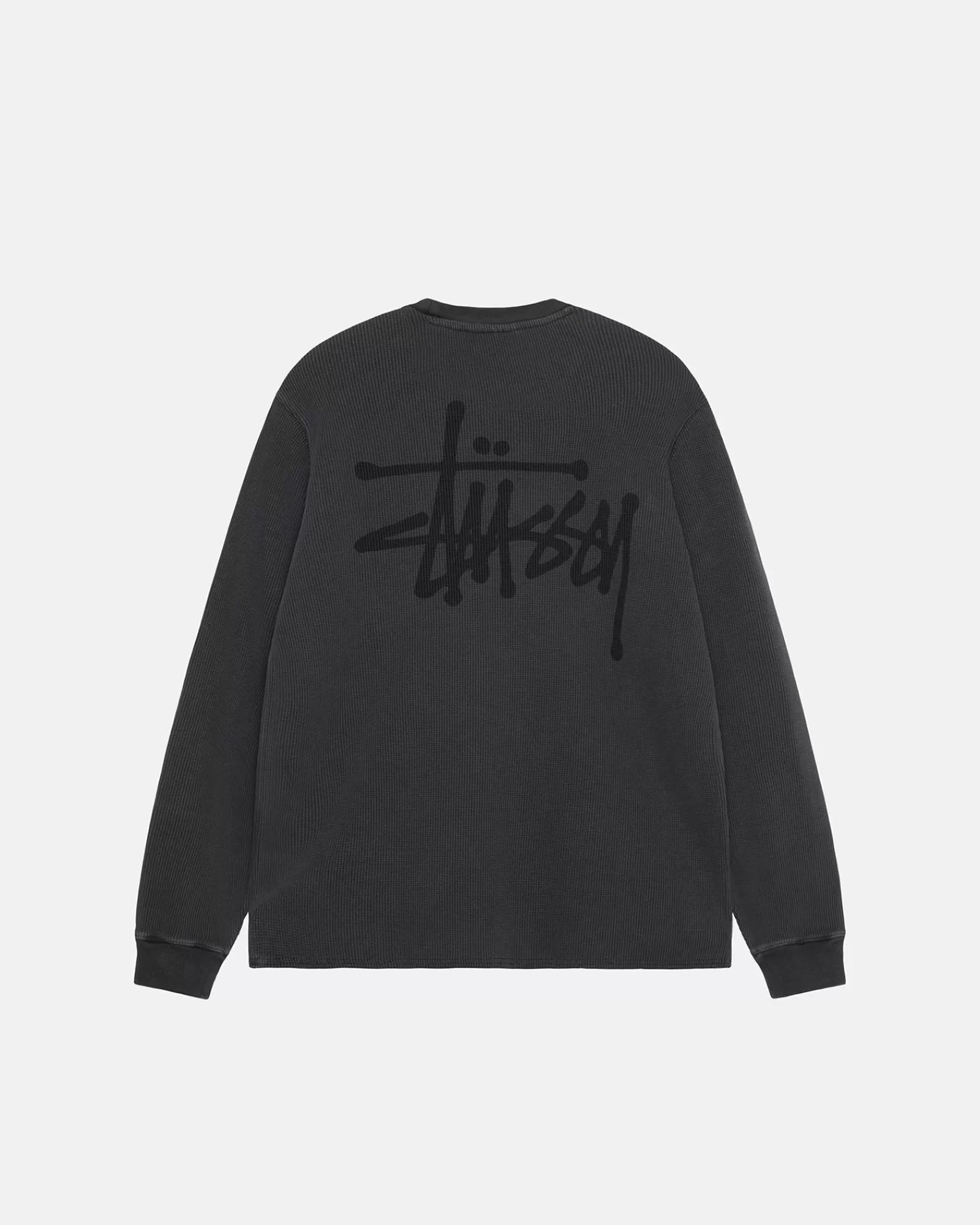 T-Shirts*Stüssy BASIC STOCK LS THERMAL Washed Black