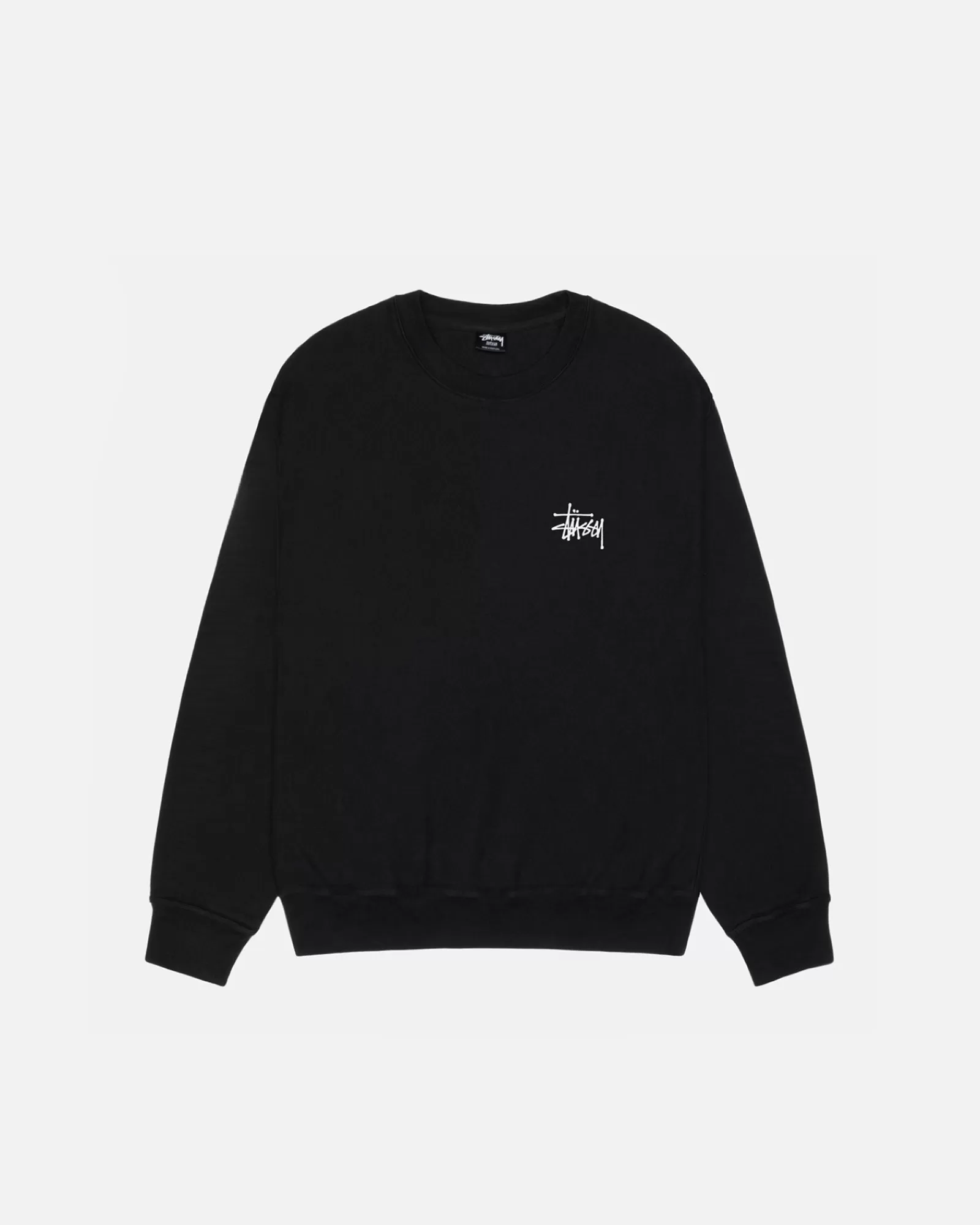 Crews*Stüssy BASIC STÜSSY CREW PIGMENT DYED Black