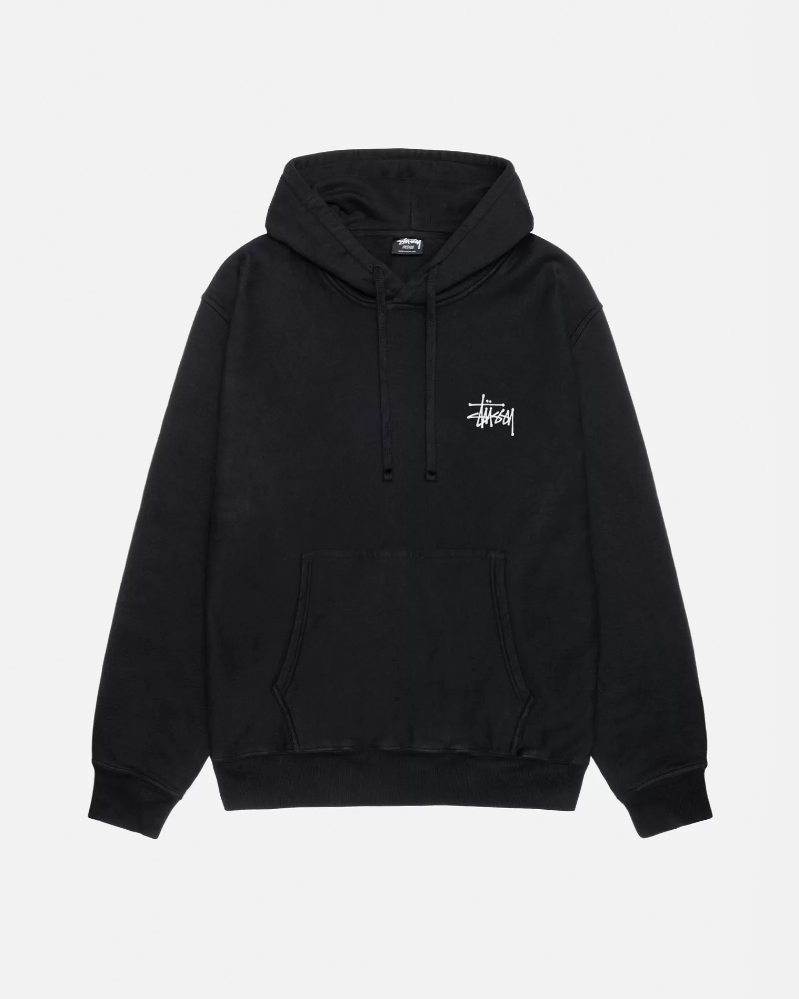 Hoodies*Stüssy BASIC STÜSSY HOODIE PIGMENT DYED Black