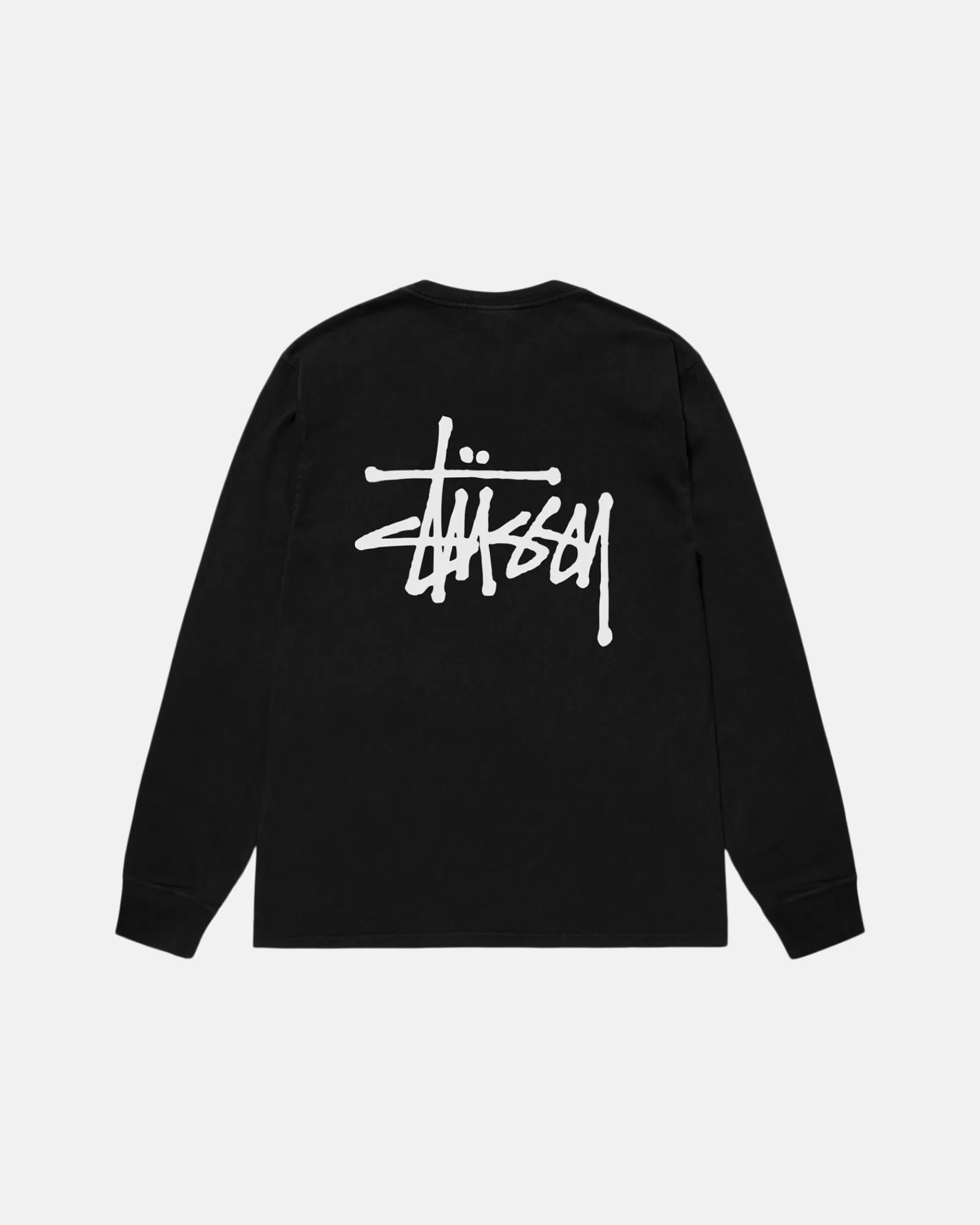 T-Shirts*Stüssy BASIC STÜSSY LS TEE PIGMENT DYED Black