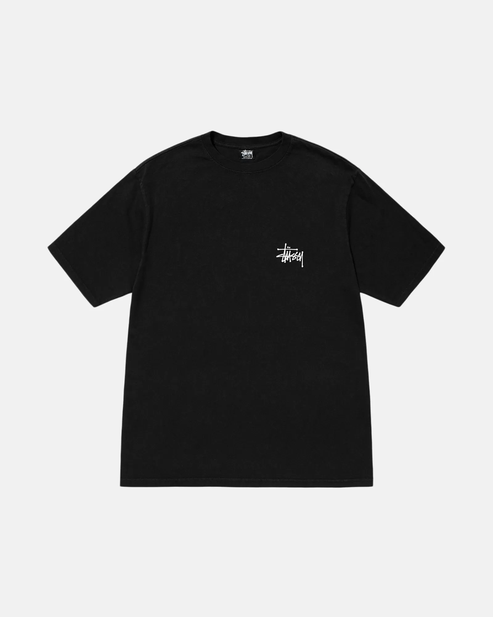 T-Shirts*Stüssy BASIC STÜSSY TEE PIGMENT DYED Black