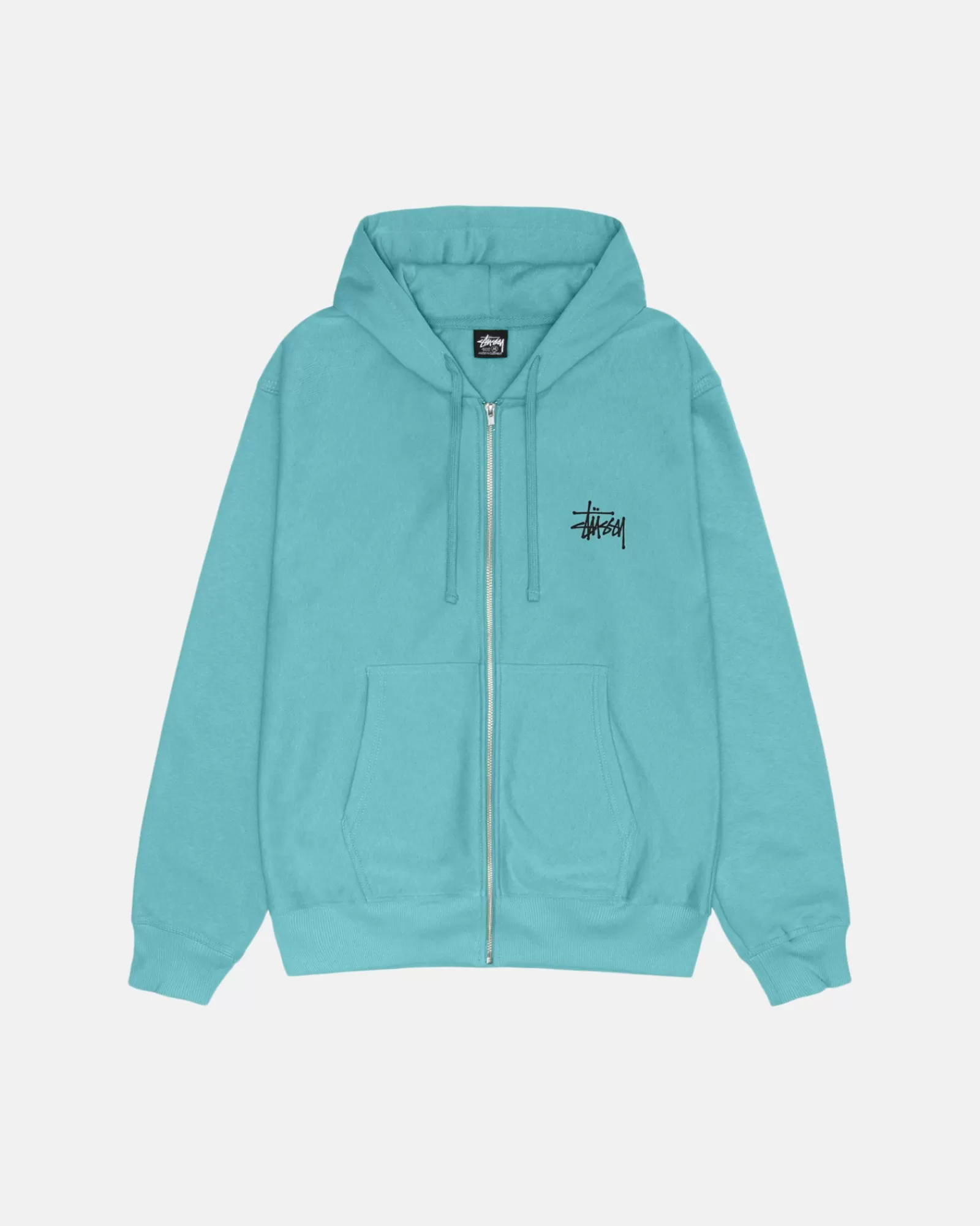 Hoodies*Stüssy BASIC STÜSSY ZIP HOODIE Ocean