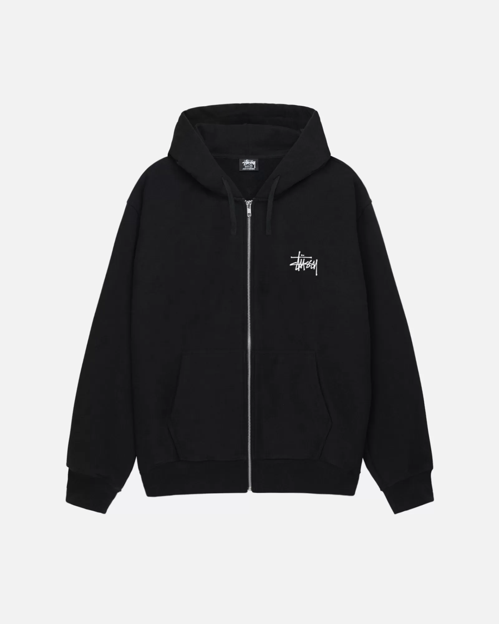 Hoodies*Stüssy BASIC STÜSSY ZIP HOODIE Black