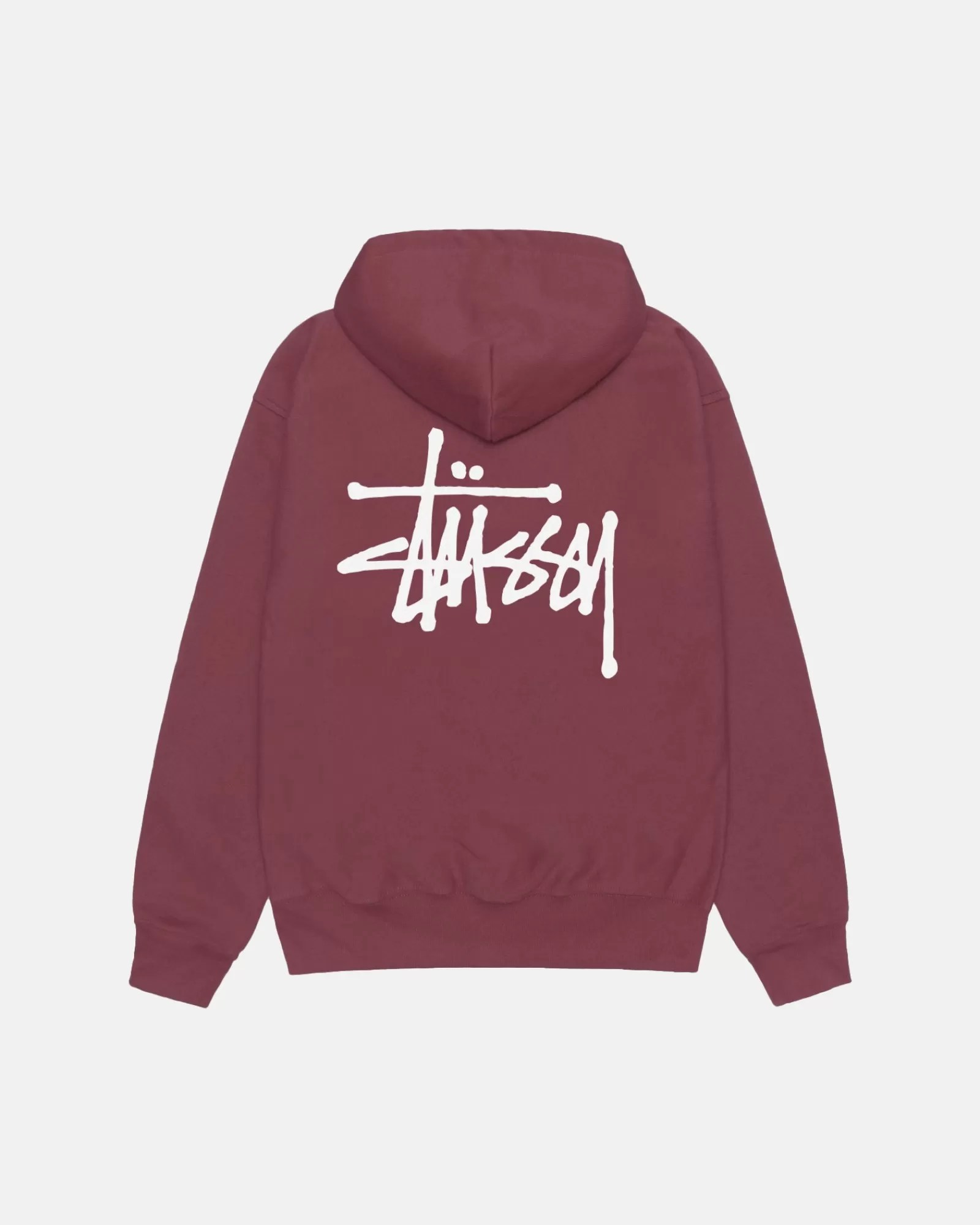 Hoodies*Stüssy BASIC STÜSSY ZIP HOODIE Oxblood