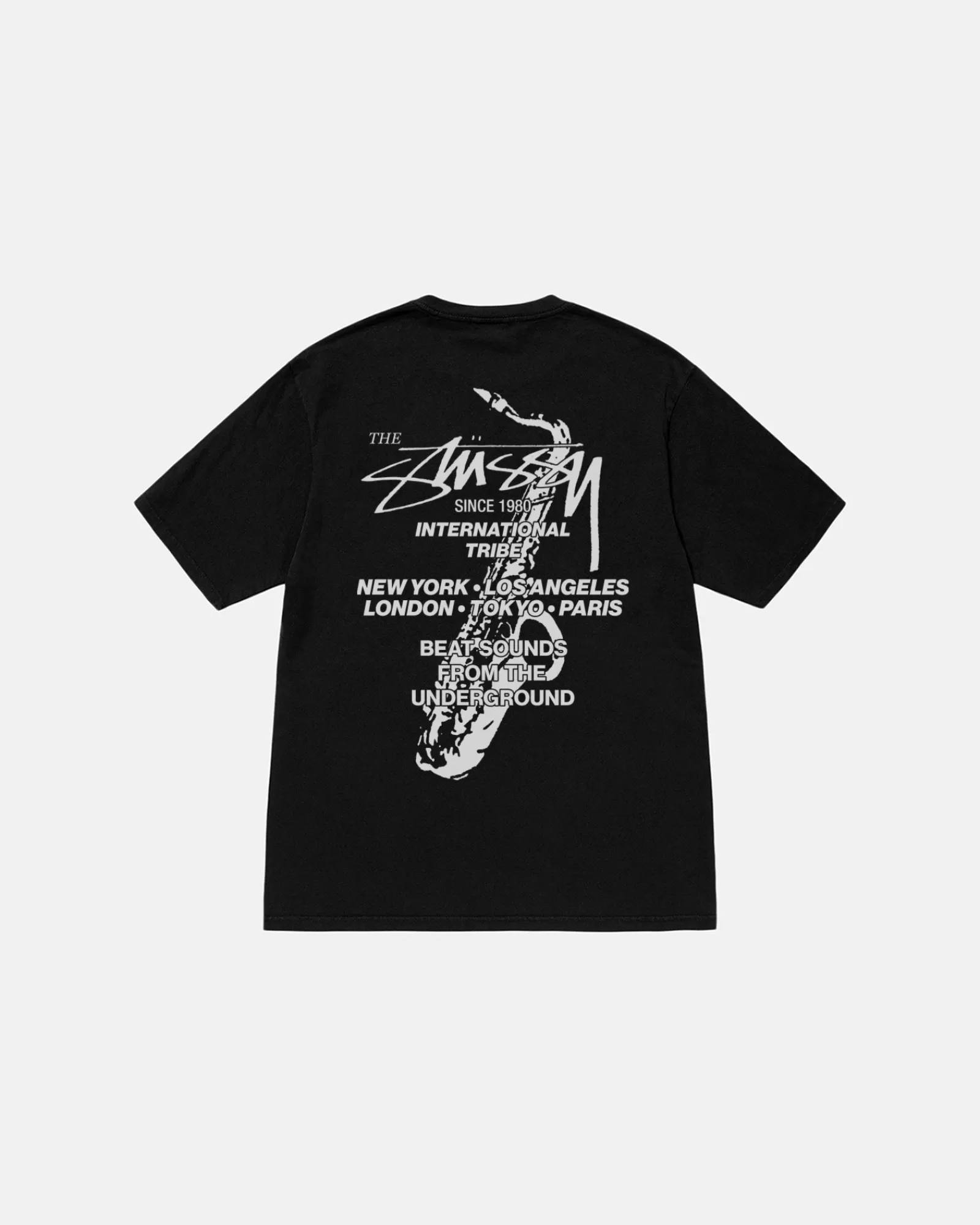 T-Shirts*Stüssy BEAT SOUNDS PIGMENTGEFÄRBT Black