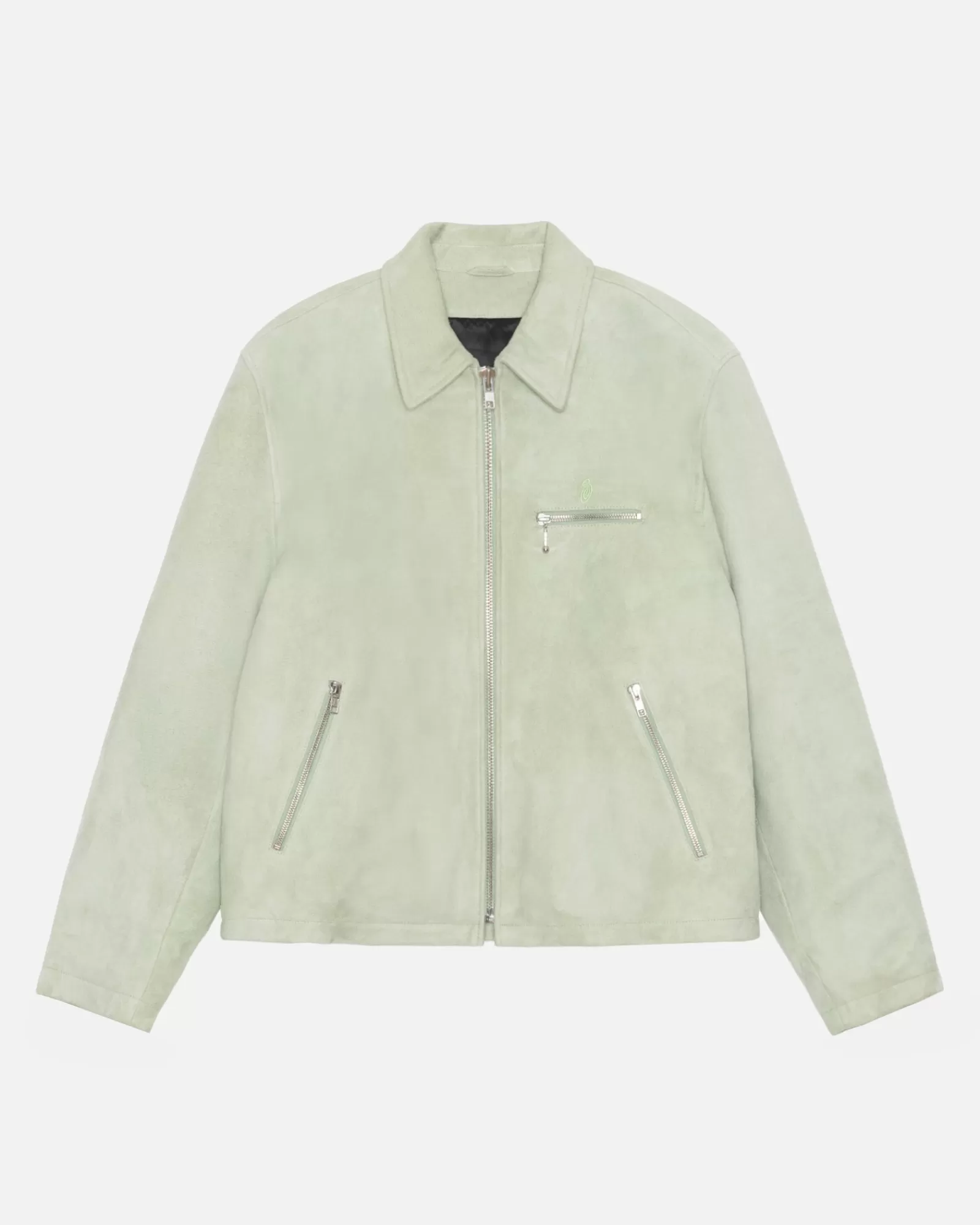 Jacken & Westen*Stüssy BING JACKET SUEDE Green Tea