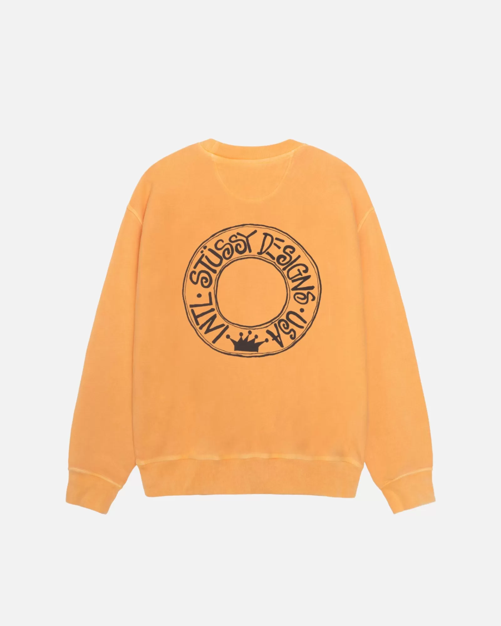 Crews*Stüssy BUANA CREW PIGMENT DYED Orange