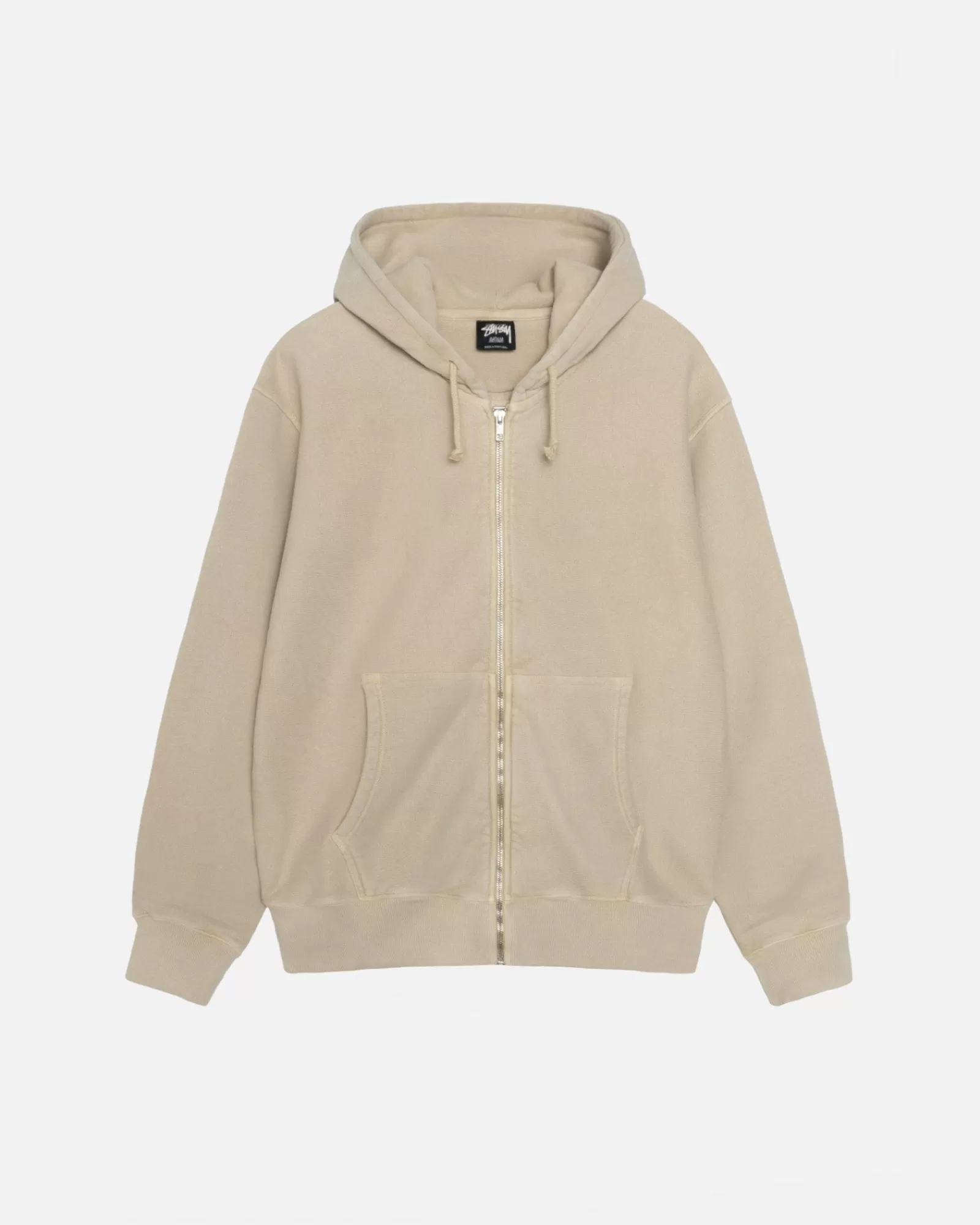 Hoodies*Stüssy BUANA ZIP HOODIE PIGMENT DYED Khaki