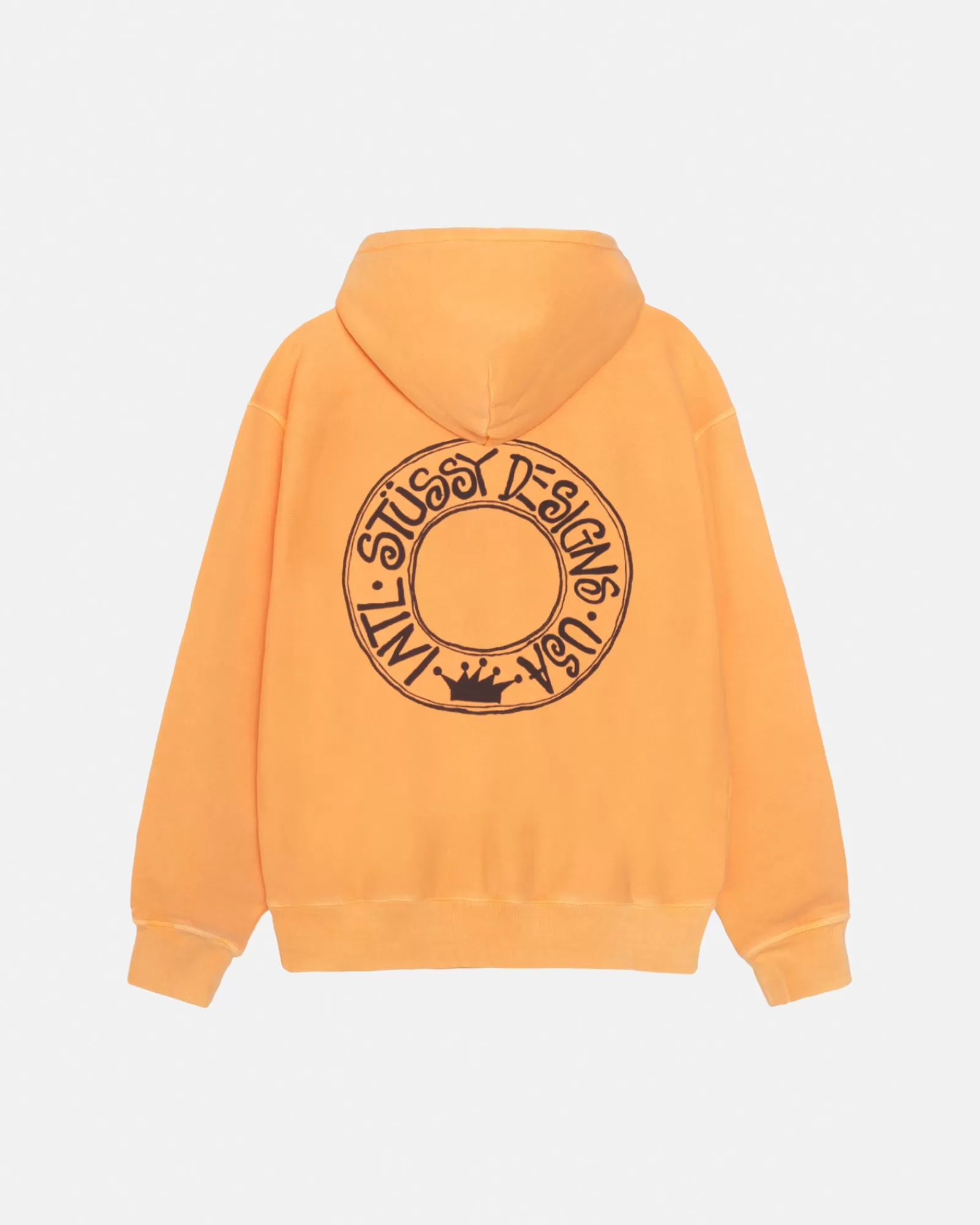 Hoodies*Stüssy BUANA ZIP HOODIE PIGMENT DYED Orange