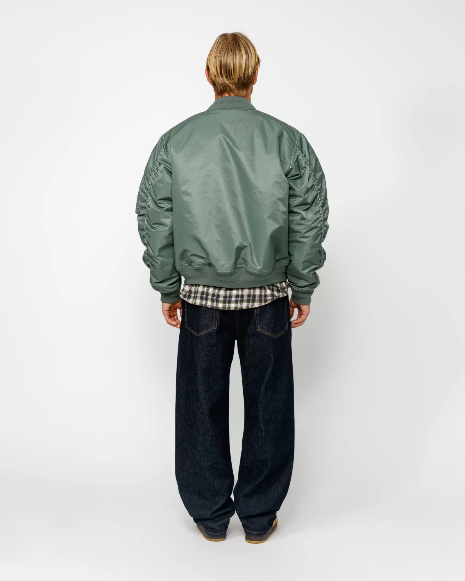 Jacken & Westen*Stüssy BUILT REVERSIBLE BOMBER JACKET Green