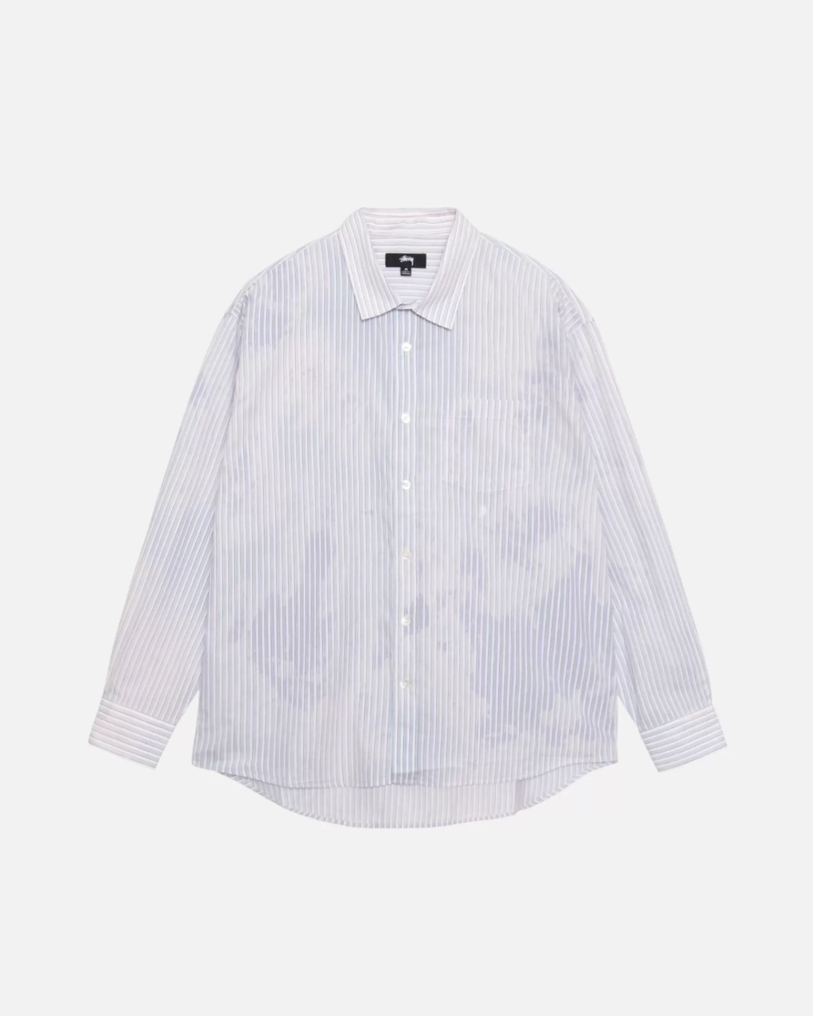 Hemden*Stüssy CLASSIC LS SHIRT BLEACHED POPLIN Blue