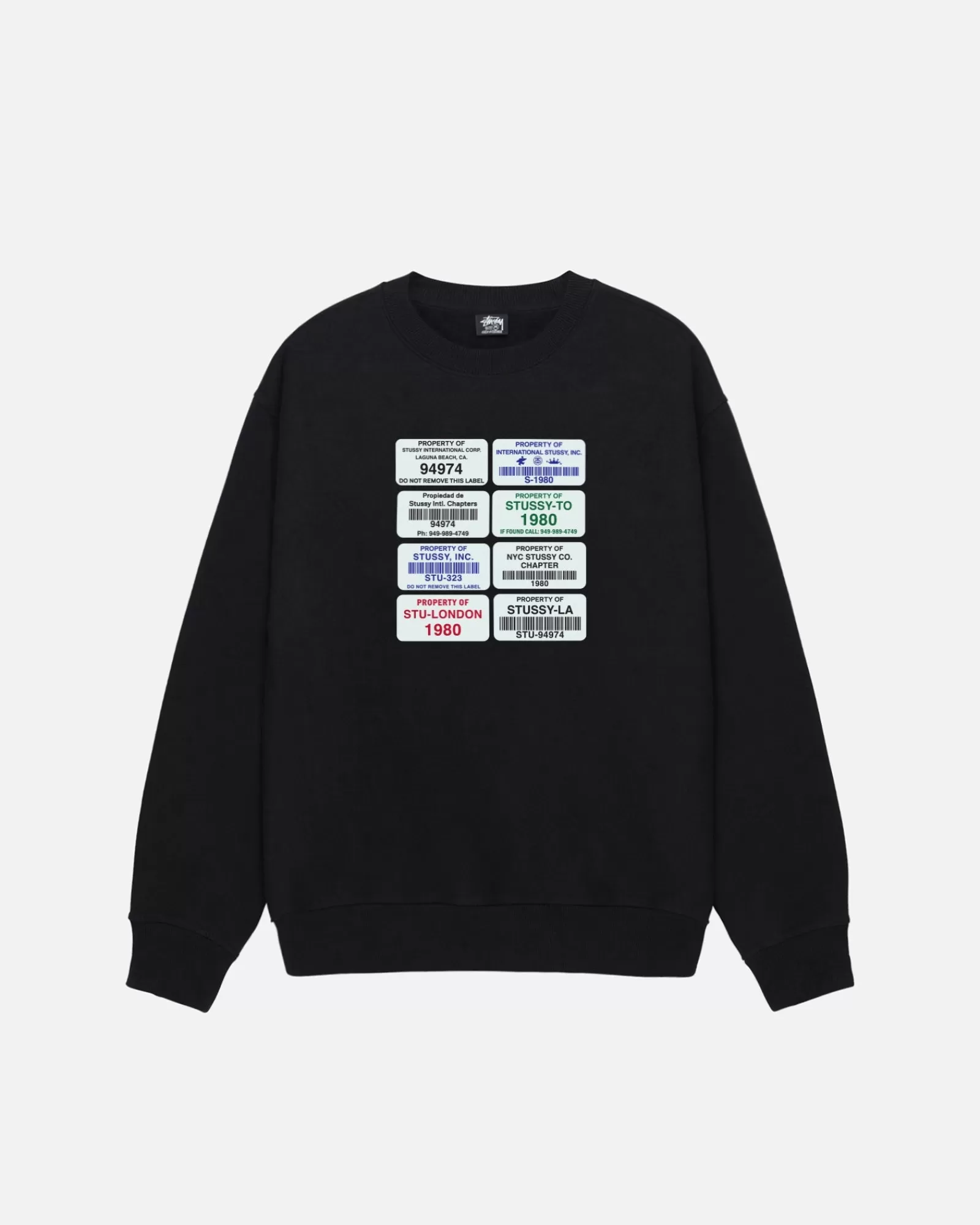 Crews*Stüssy CODES CREW Black