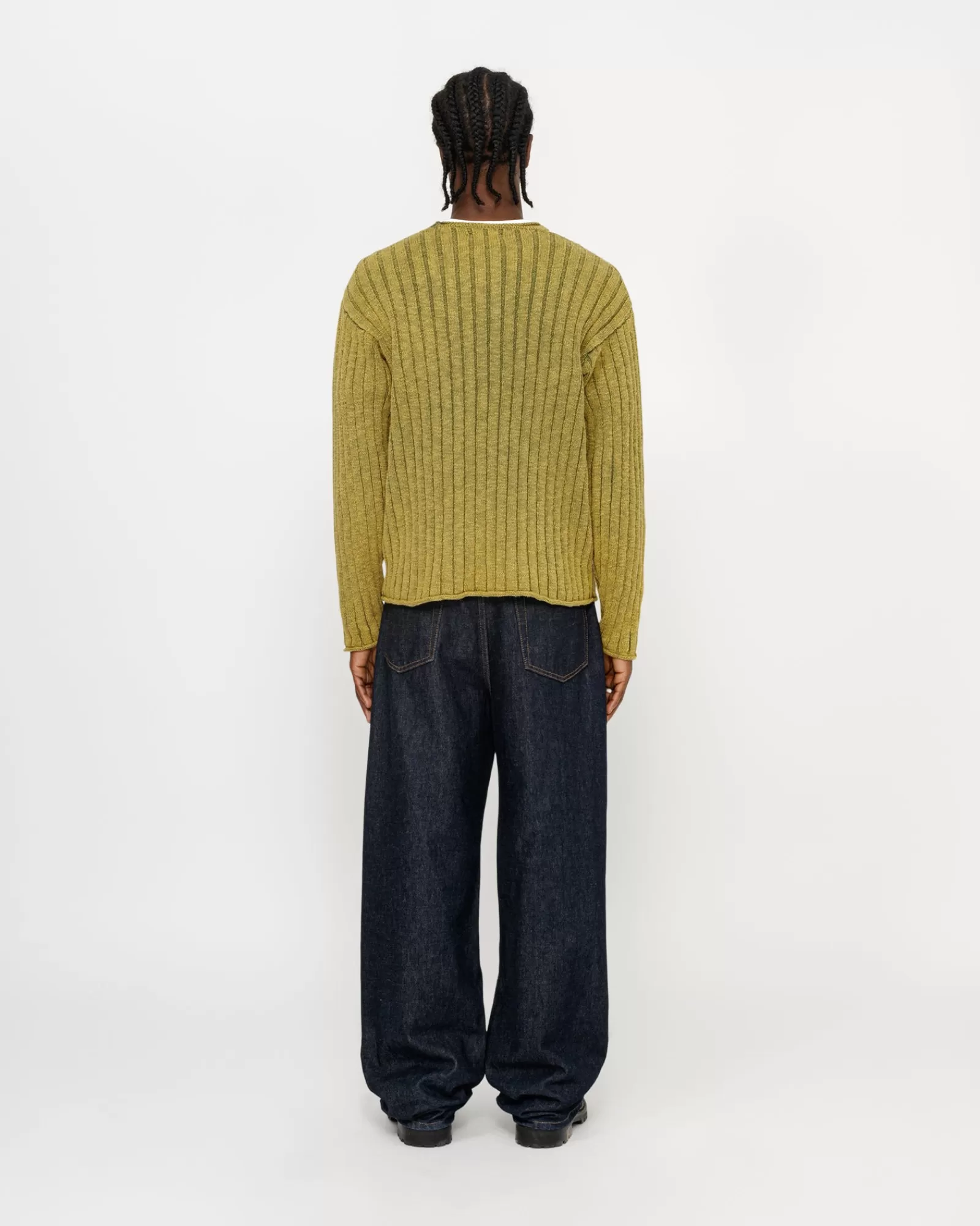 Knits*Stüssy COTTON SLUB RIB CREW Green