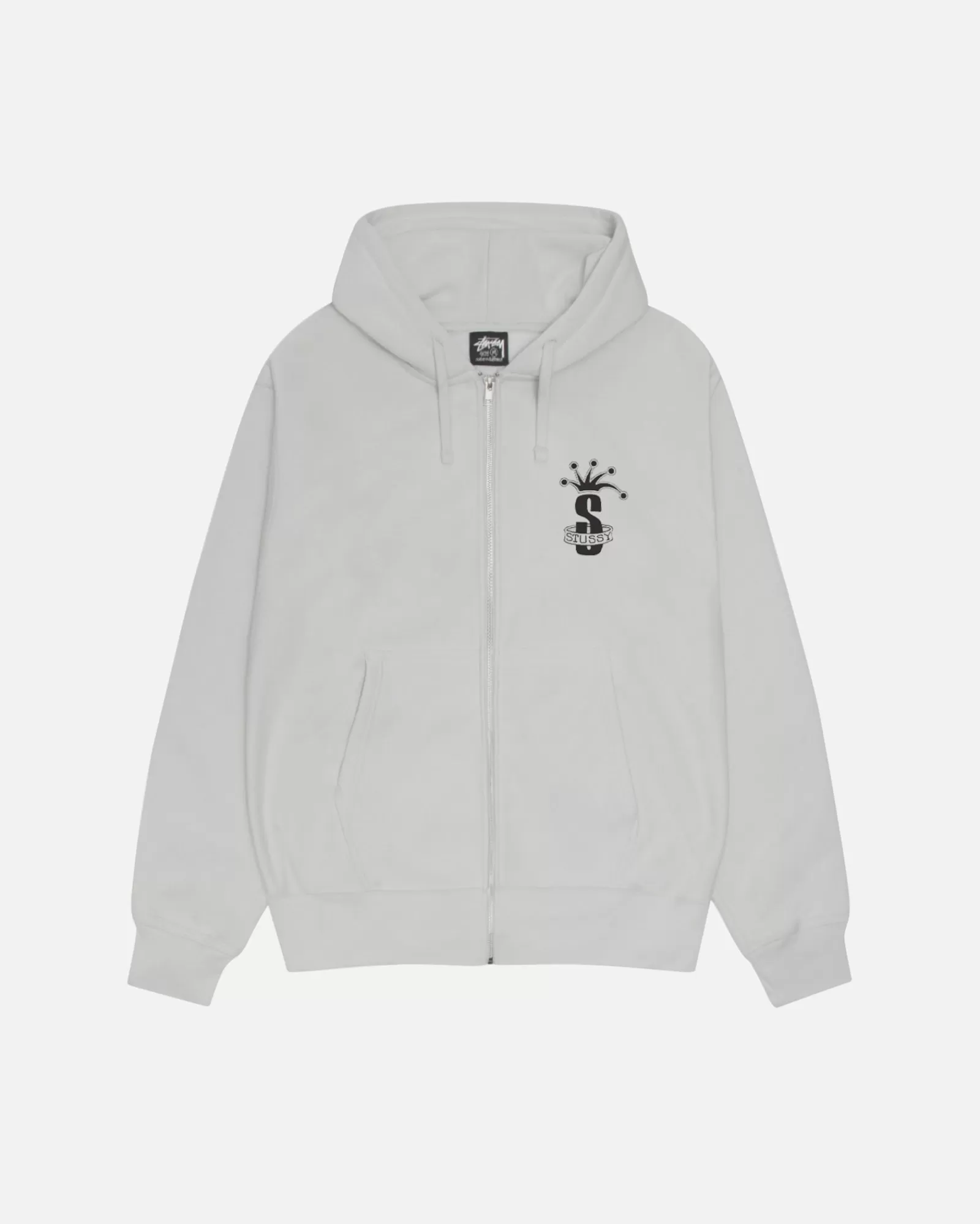 Hoodies*Stüssy CROWN BAND ZIP HOODIE Fog