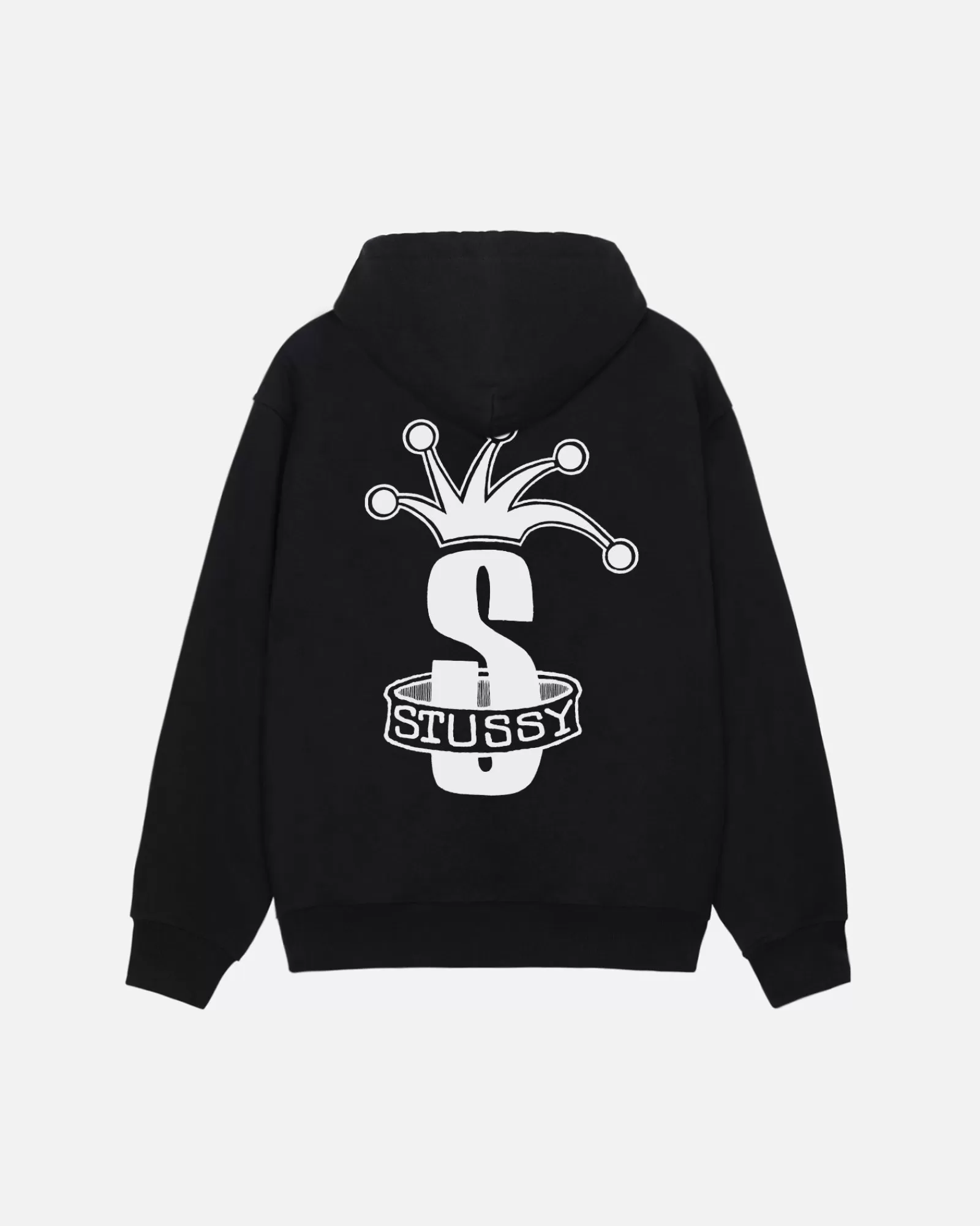 Hoodies*Stüssy CROWN BAND ZIP HOODIE Black