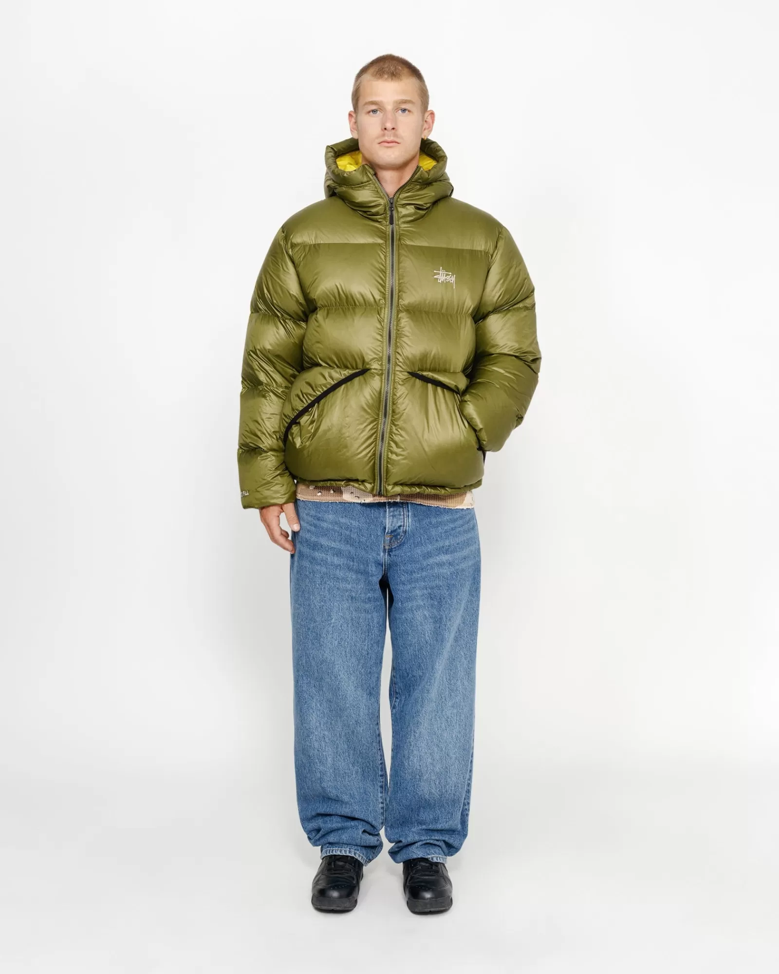 Jacken & Westen*Stüssy DAUNENPARKA MICRO RIPSTOP Olive