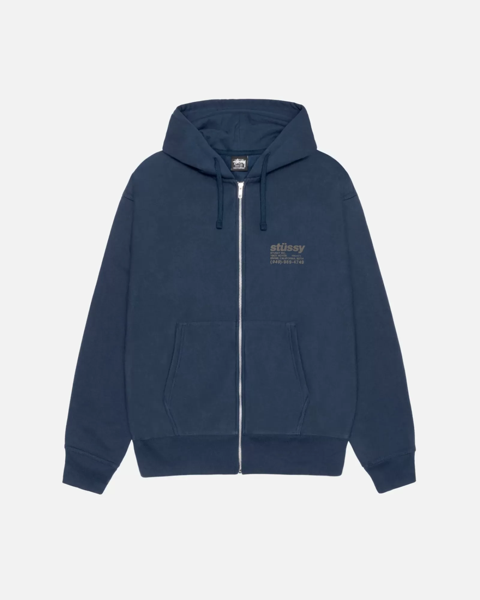 Hoodies*Stüssy DNA ZIP HOODIE Navy