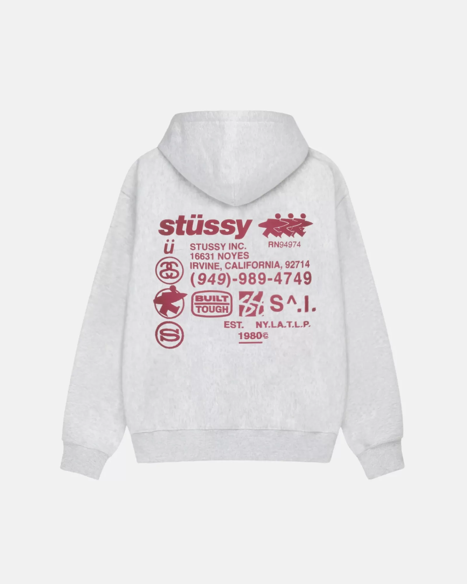 Hoodies*Stüssy DNA ZIP HOODIE Ash Heather