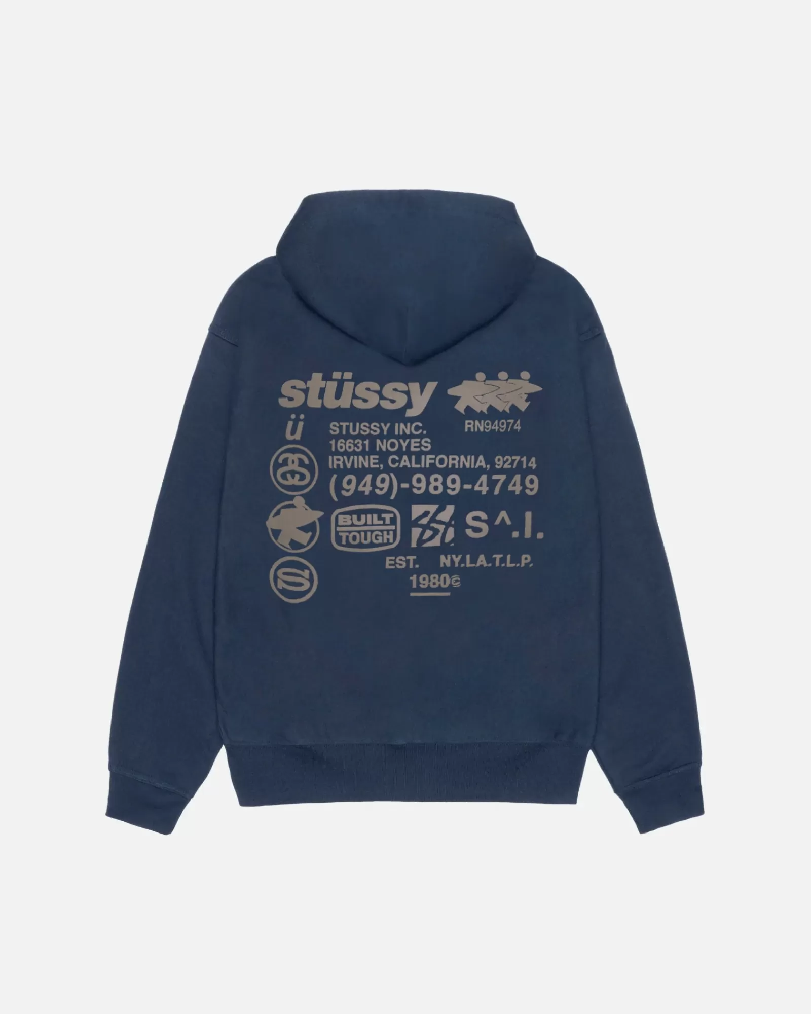 Hoodies*Stüssy DNA ZIP HOODIE Navy