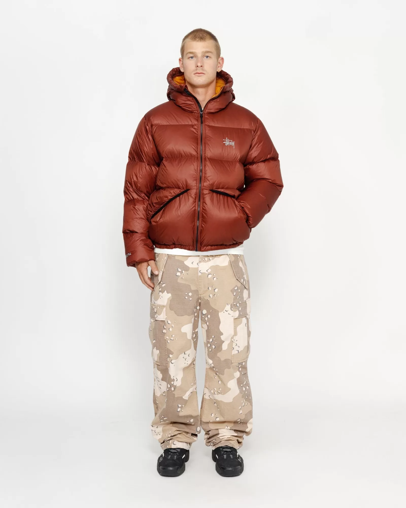 Jacken & Westen*Stüssy DOWN PARKA MICRO RIPSTOP Brick