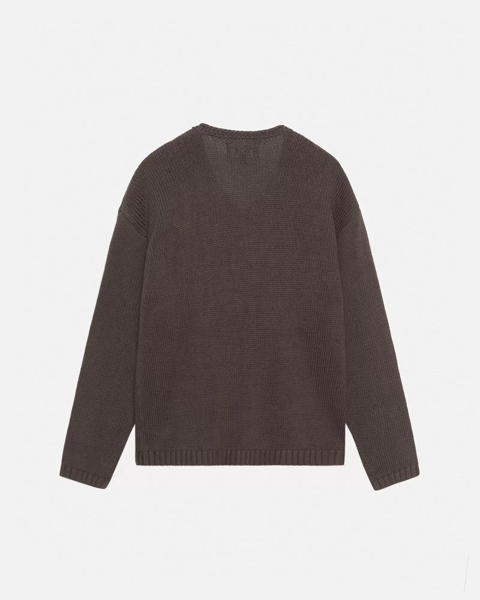 Knits*Stüssy EMBROIDERED V-NECK LOGO SWEATER Brown