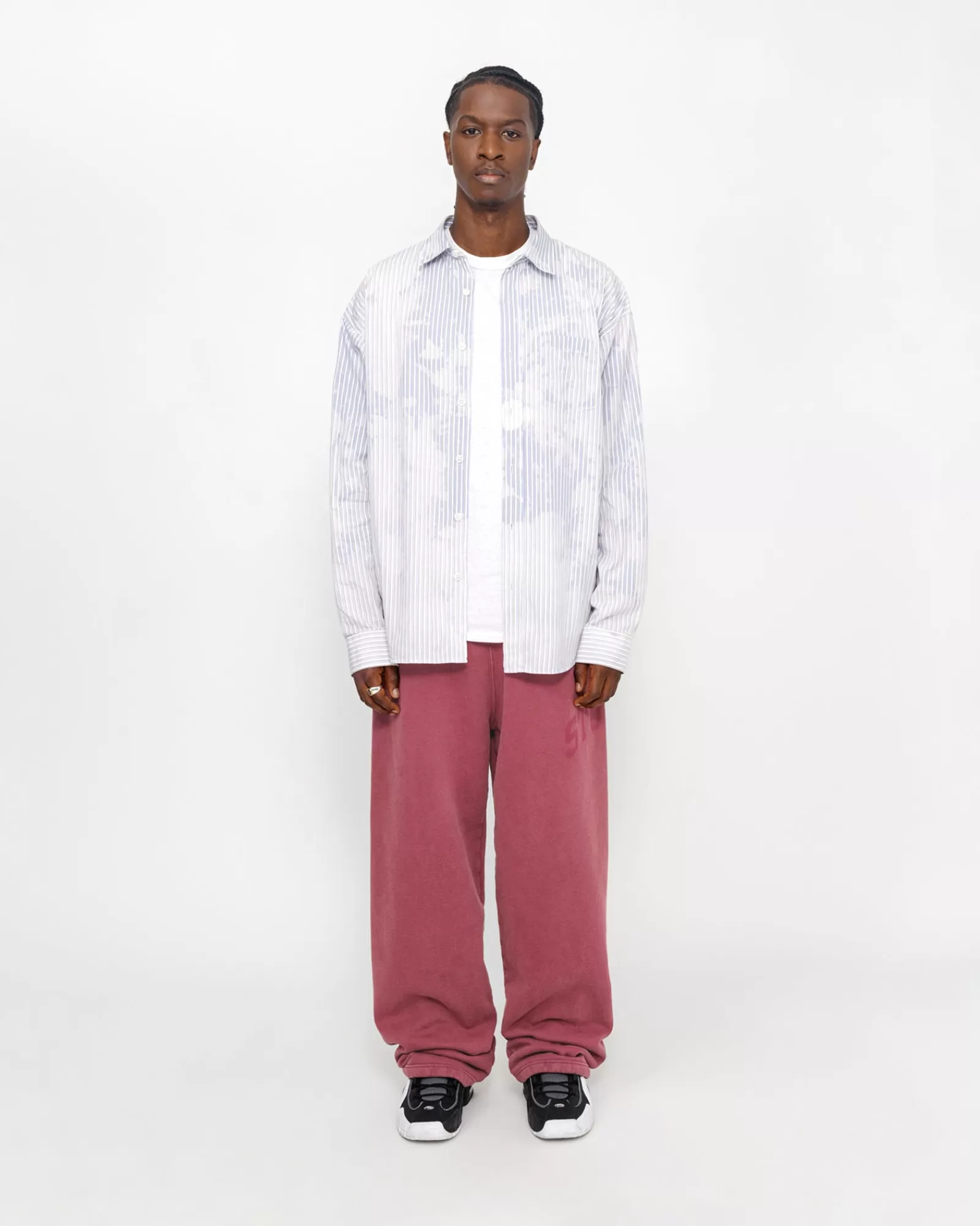 Hosen*Stüssy FLEECE PANT FADED GRAPHIC Burgundy