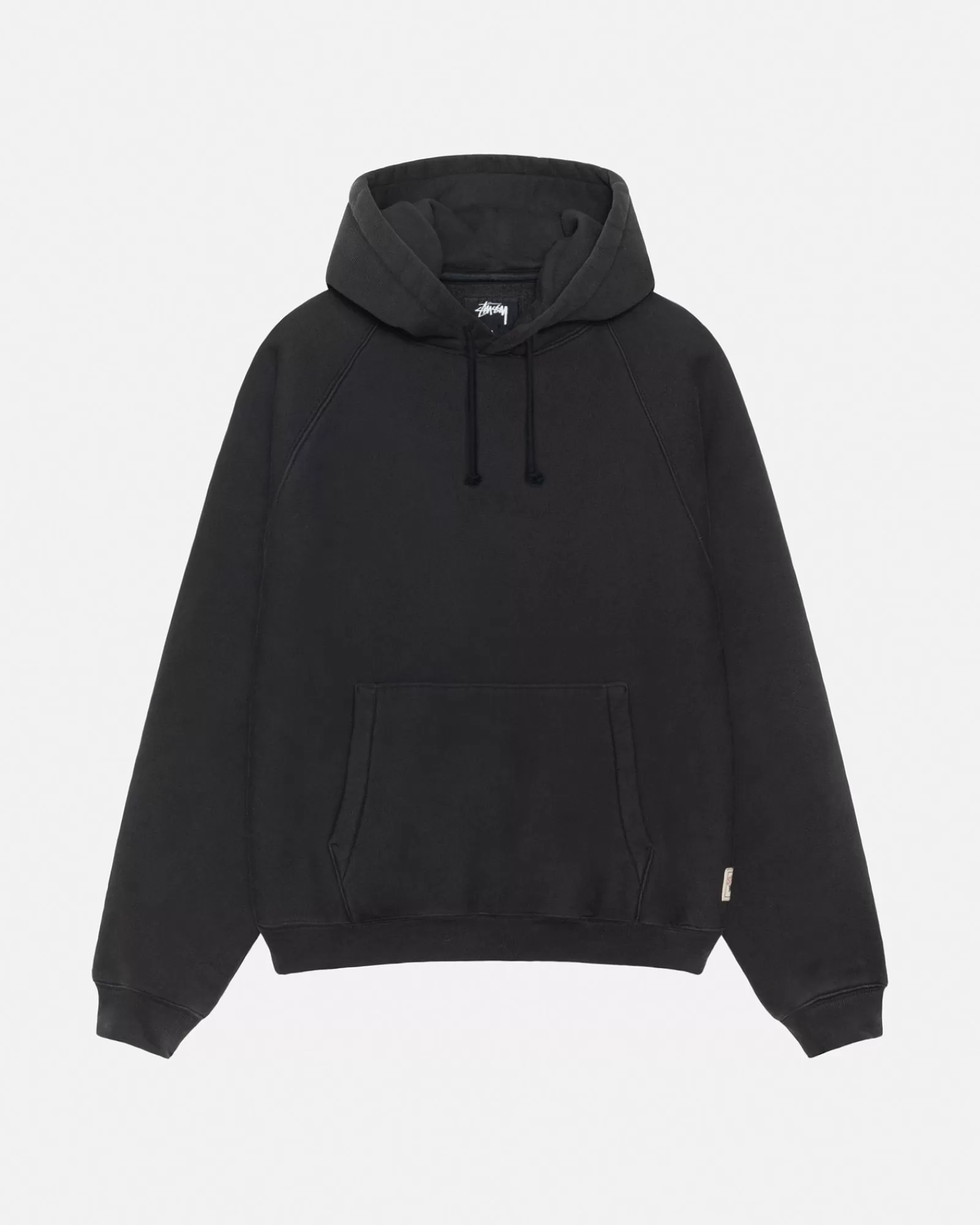 Hoodies*Stüssy FLEECE RAGLAN HOODIE Washed Black