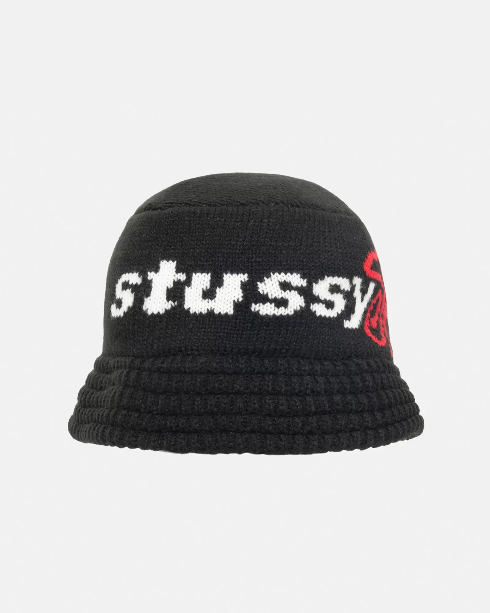 Mützen & Hüte*Stüssy Gestrickter BUCKET HAT STUSSY SPORT Black