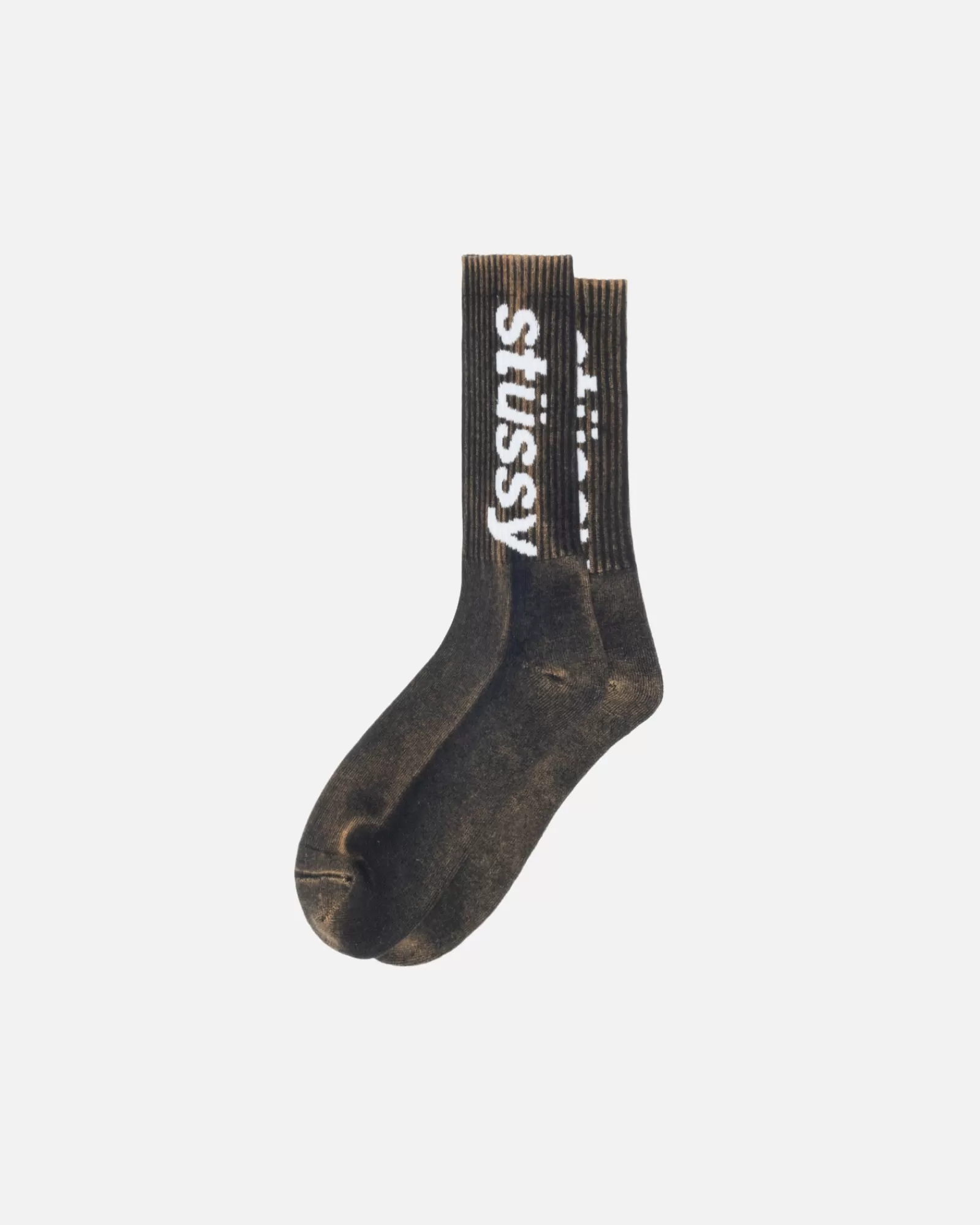 Accessoires*Stüssy GEWASCHENE HELVETICA CREW-SOCKEN Black