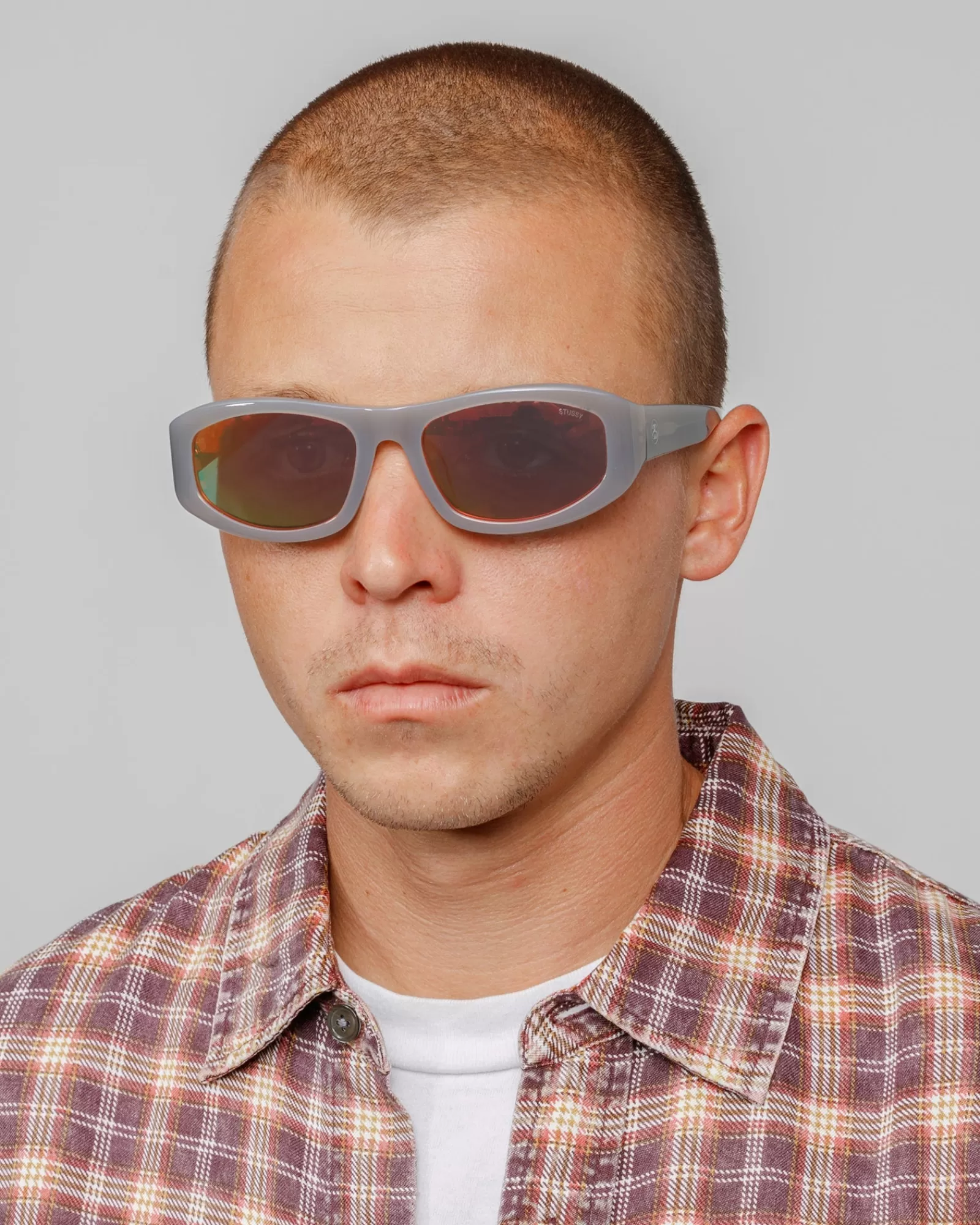 Accessoires | Sonnenbrillen*Stüssy LANDON SUNGLASSES Grey / Silver Flare Lens