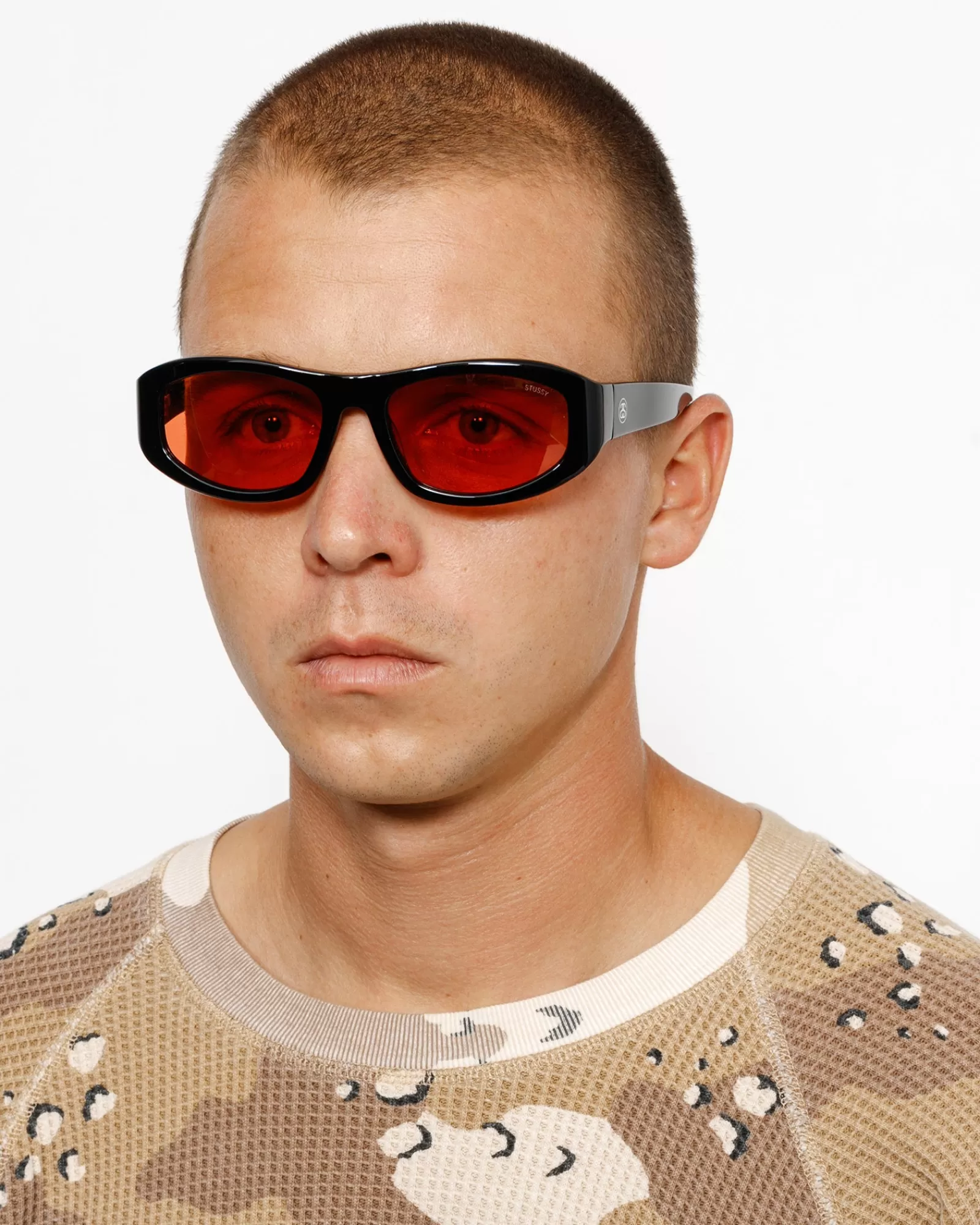 Accessoires | Sonnenbrillen*Stüssy LANDON SUNGLASSES Black/Crimson Red Lens