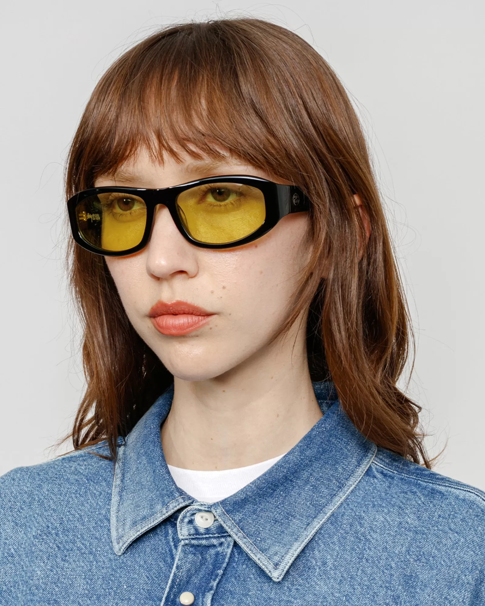 Sonnenbrillen*Stüssy LANDON SUNGLASSES Black / Yellow Lens