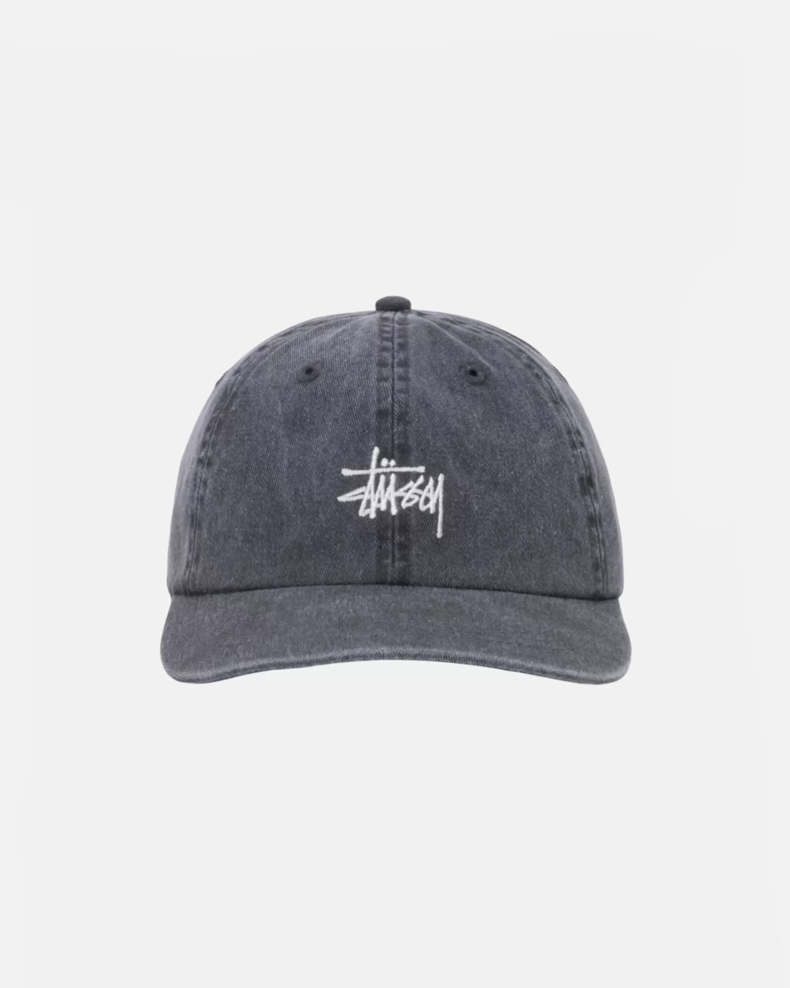 Mützen & Hüte*Stüssy LOW PROFILE BASIC WASHED STRAPBACK Charcoal