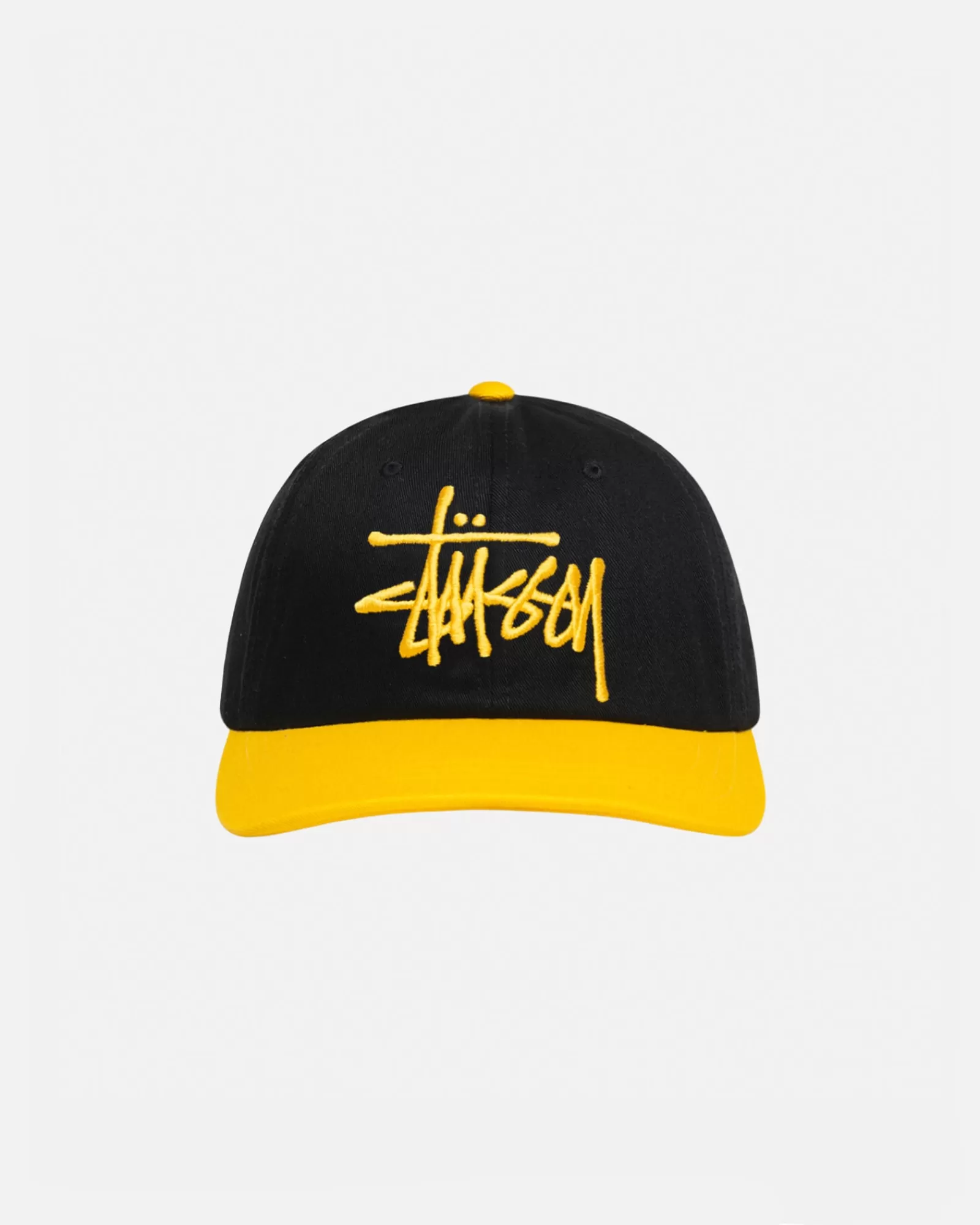 Mützen & Hüte*Stüssy LOW PROFILE BIG BASIC SNAPBACK Black/Gold