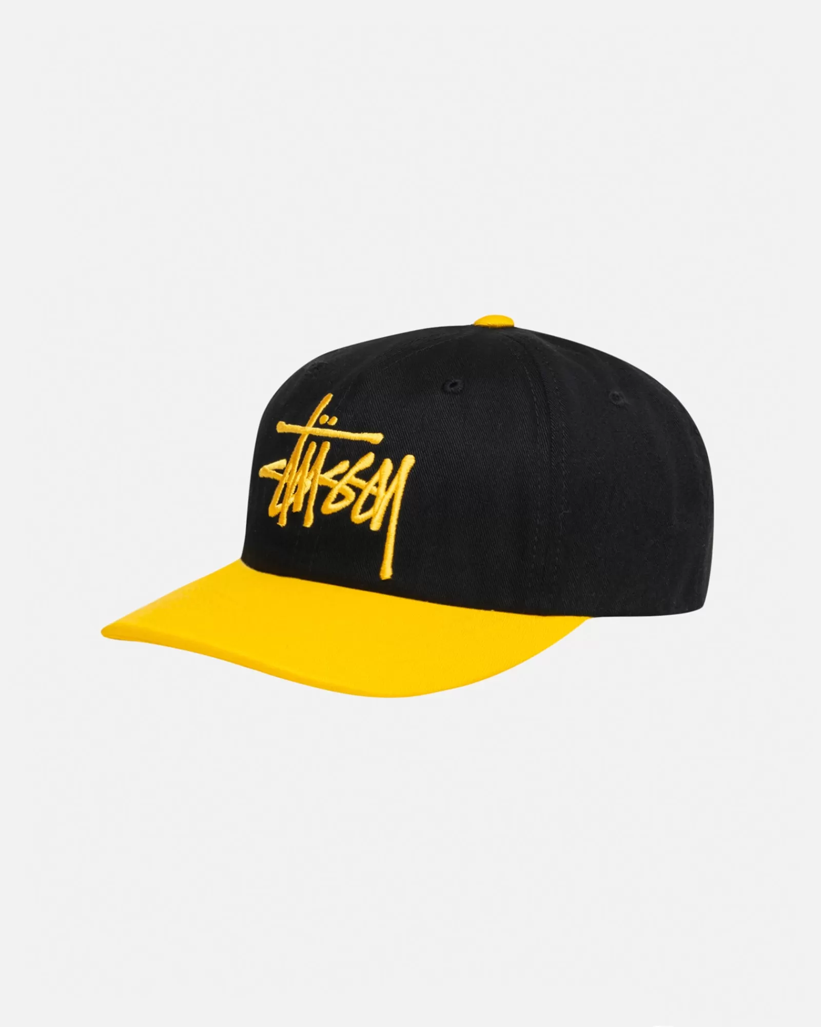 Mützen & Hüte*Stüssy LOW PROFILE BIG BASIC SNAPBACK Black/Gold