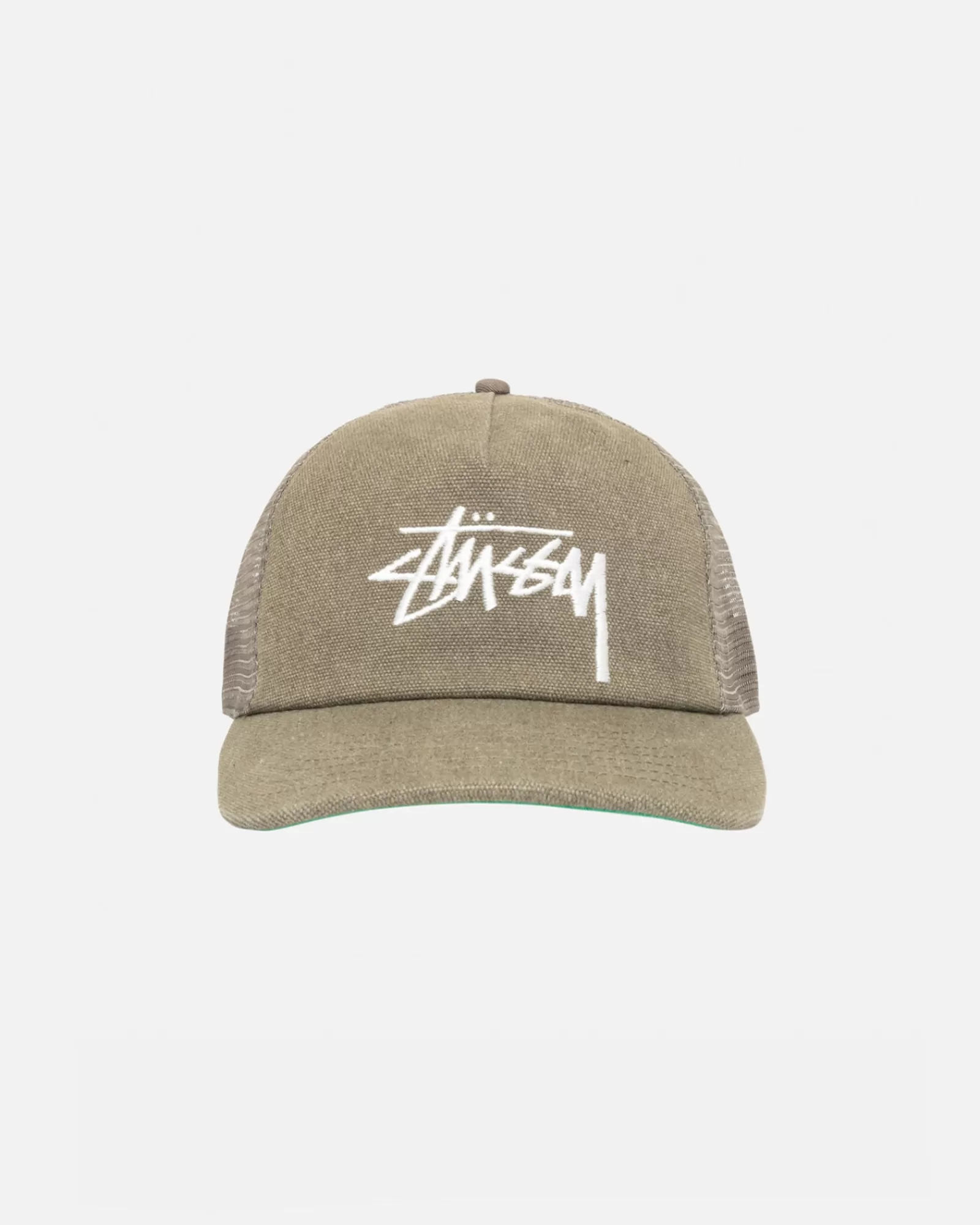 Mützen & Hüte*Stüssy MID DEPTH BIG STOCK MESH SNAPBACK Army Green