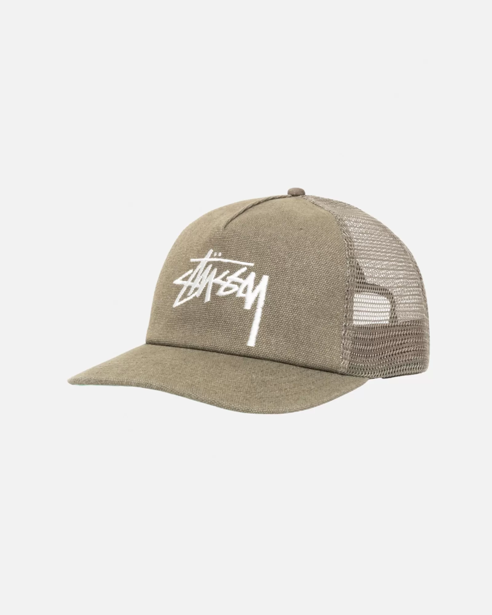 Mützen & Hüte*Stüssy MID DEPTH BIG STOCK MESH SNAPBACK Army Green