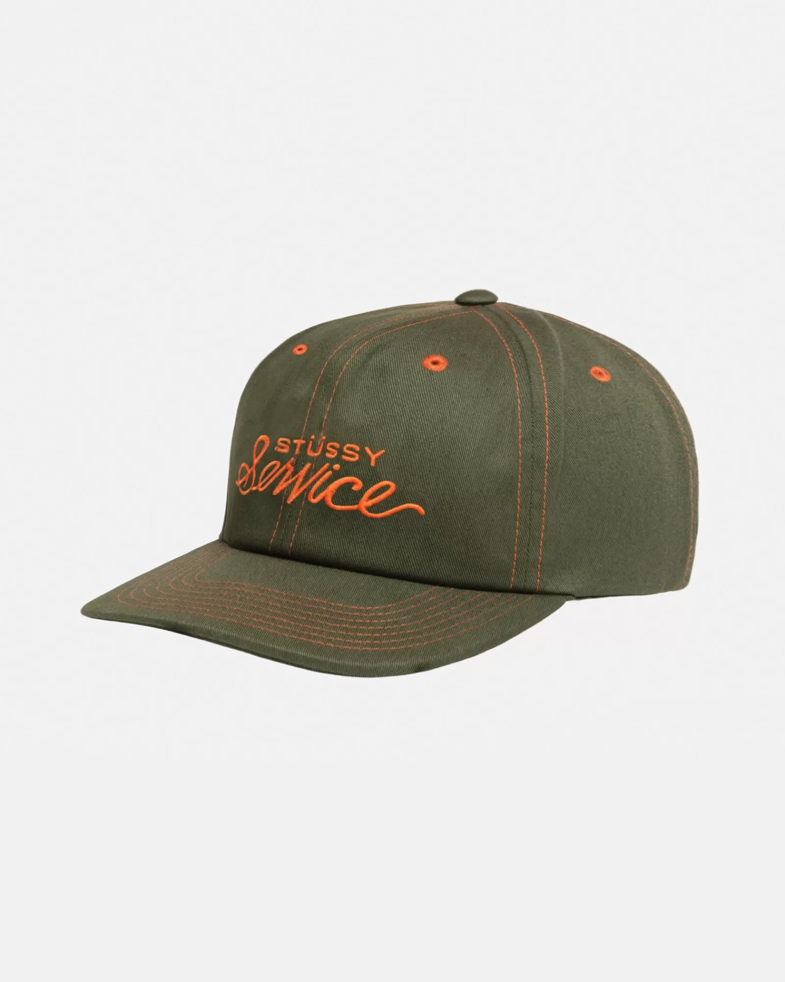 Mützen & Hüte*Stüssy MID DEPTH STÜSSY SERVICE STRAPBACK Deep Olive