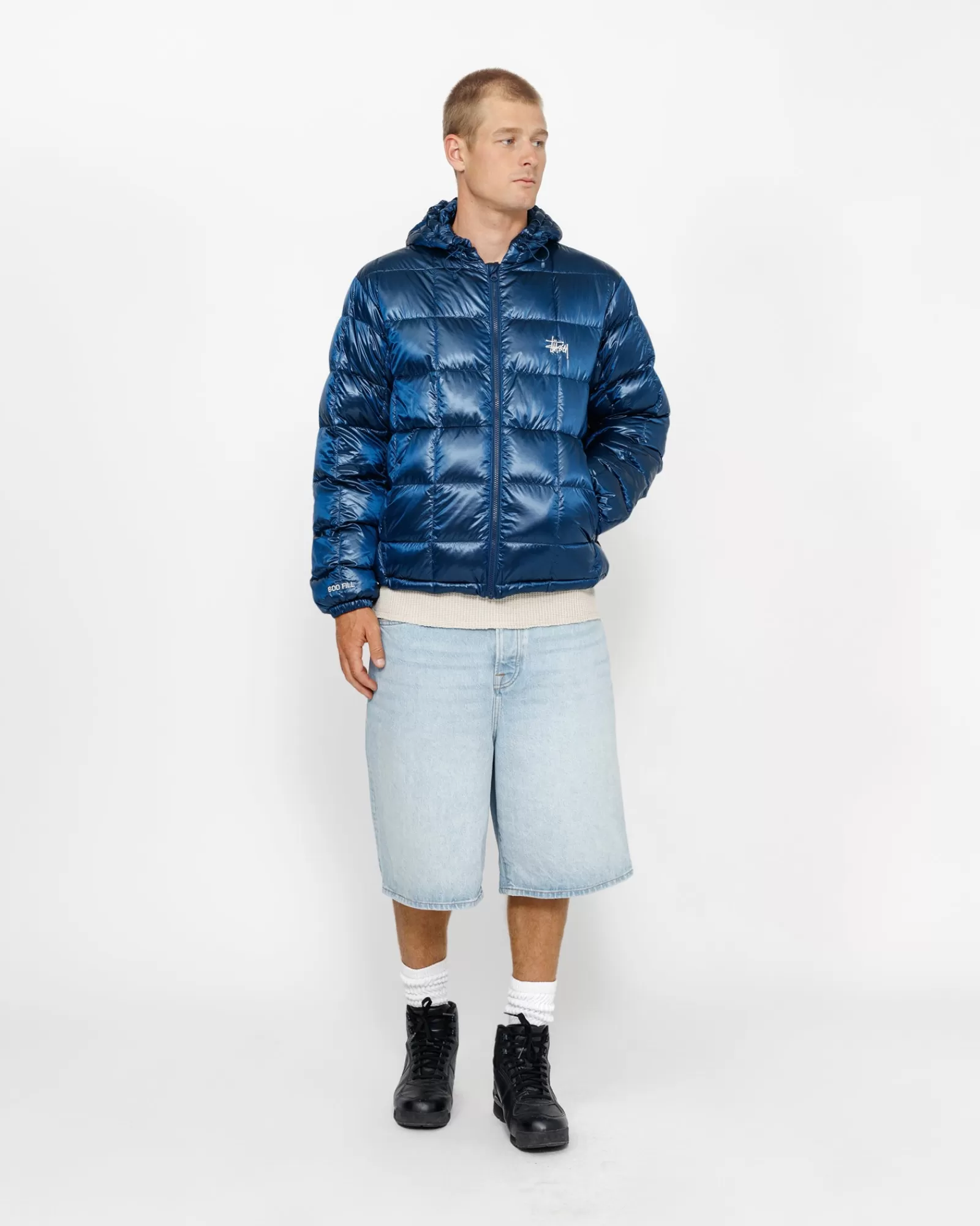 Jacken & Westen*Stüssy MIDWEIGHT HOODED PUFFER Royal