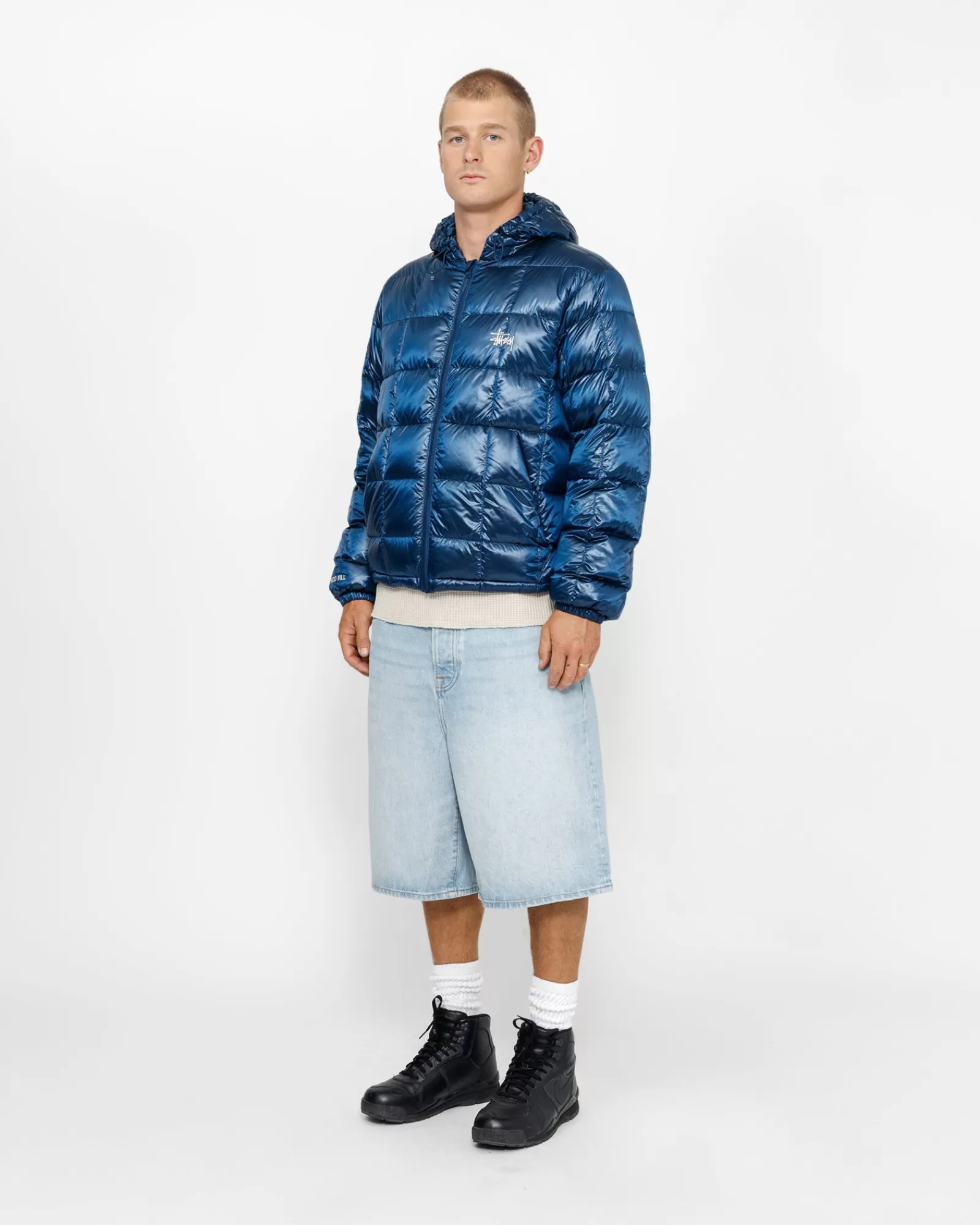 Jacken & Westen*Stüssy MIDWEIGHT HOODED PUFFER Royal