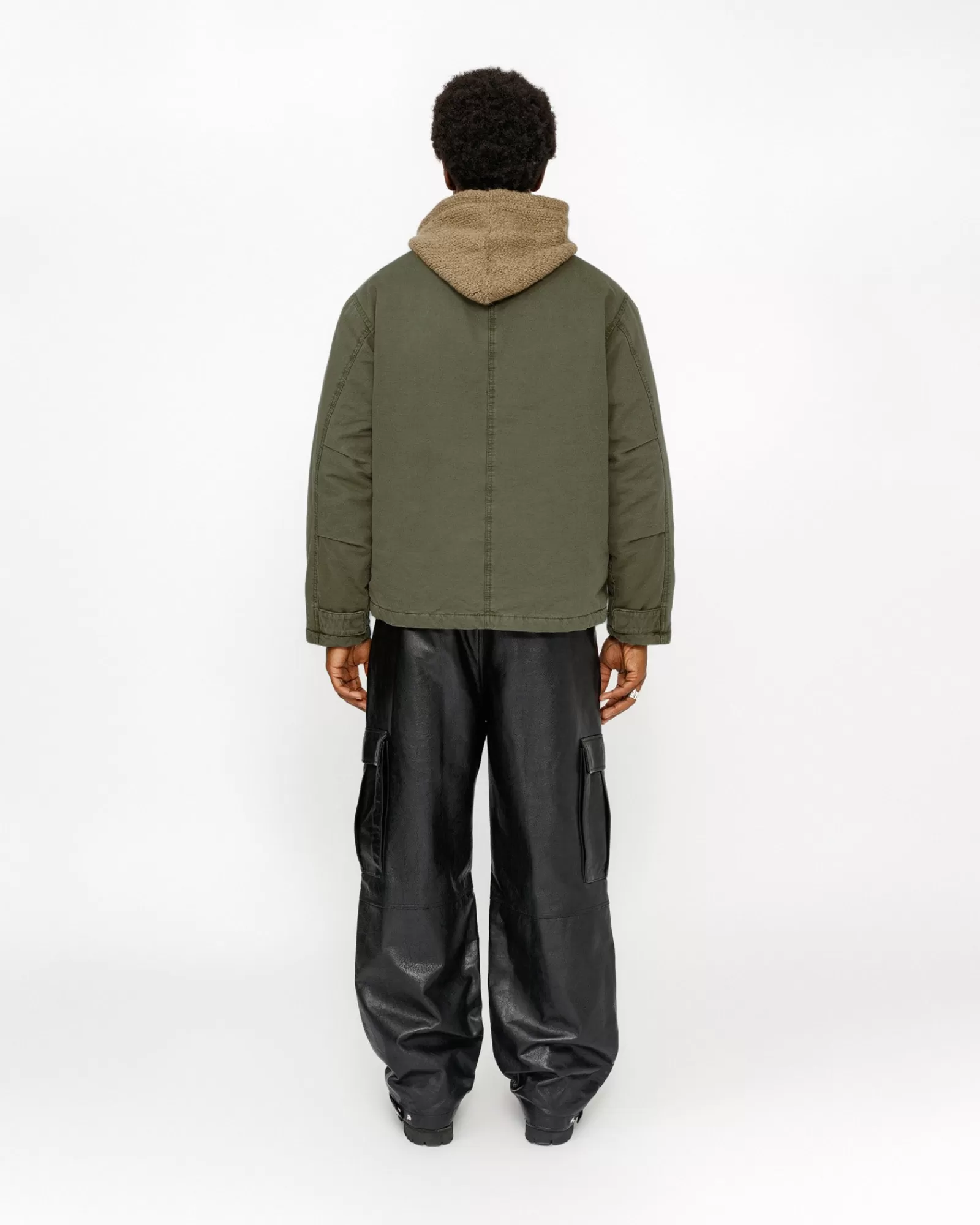 Hosen*Stüssy MILITARY CARGO LEATHER PANT Black