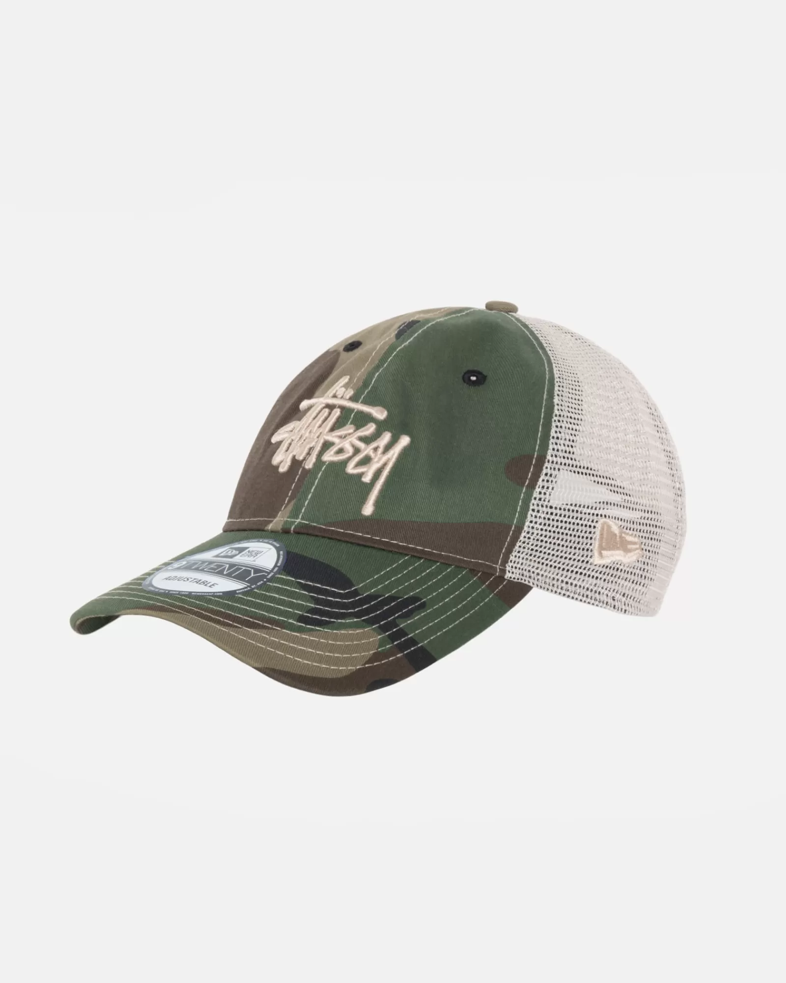 Mützen & Hüte*Stüssy NEW ERA 9TWENTY BASIC TRUCKER Woodland Camo